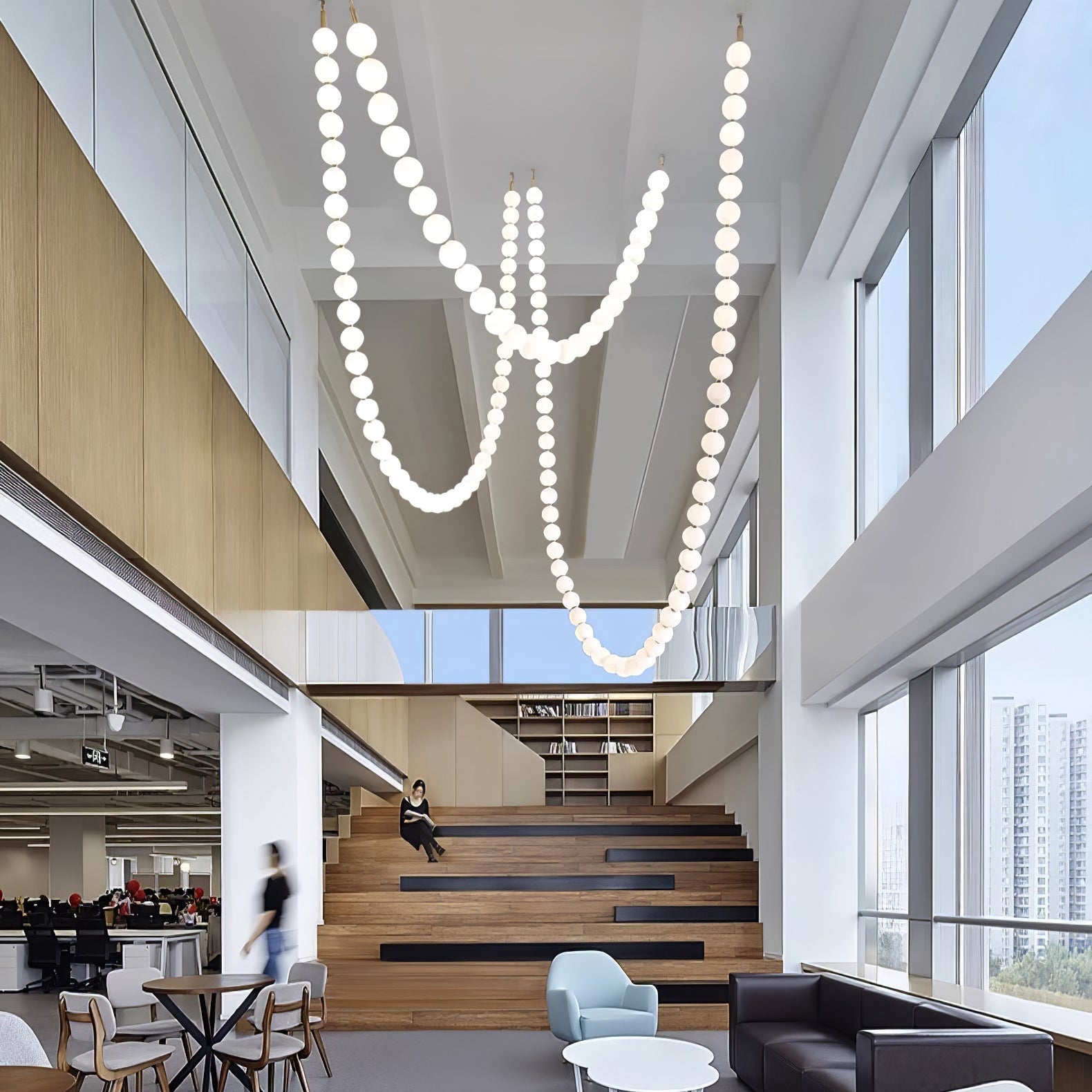 Pearl Glass Necklace Balls Chandelier - Letslighting
