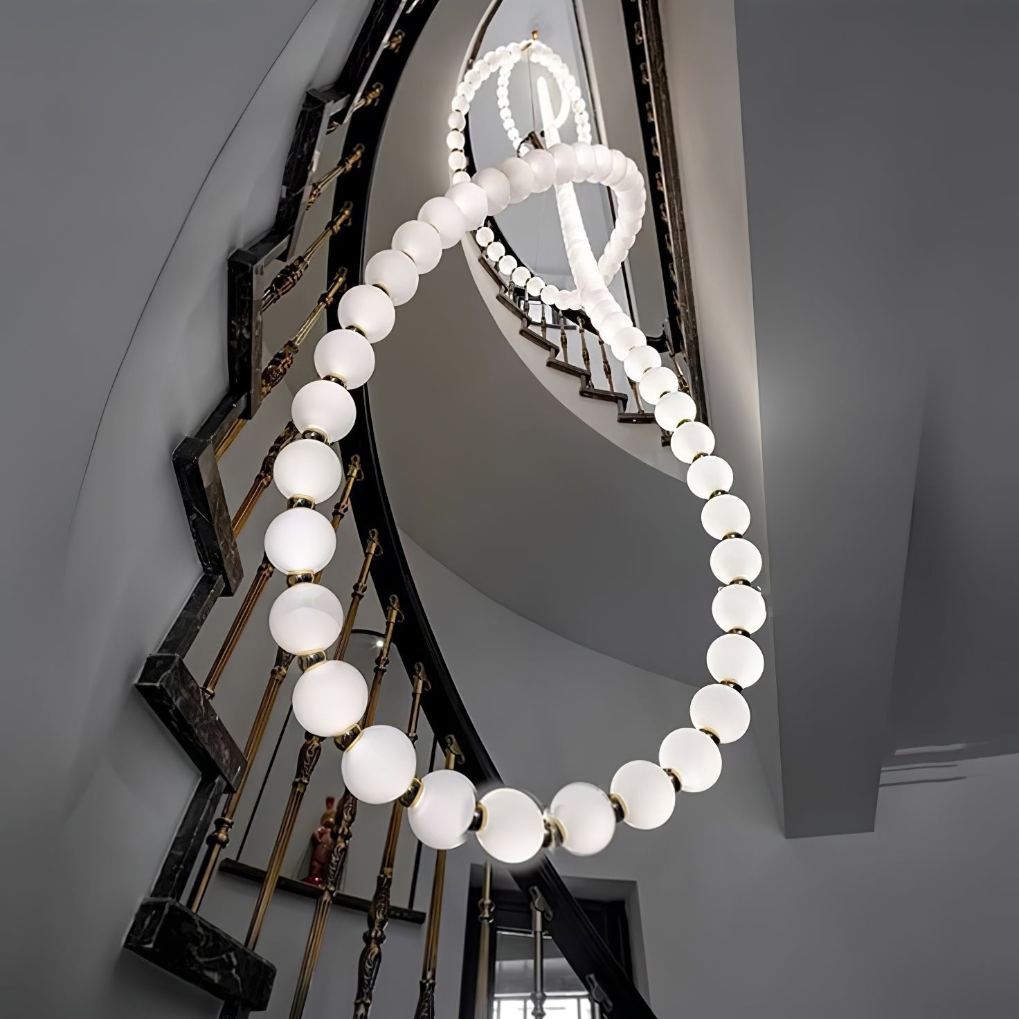 Pearl Glass Necklace Balls Chandelier - Letslighting