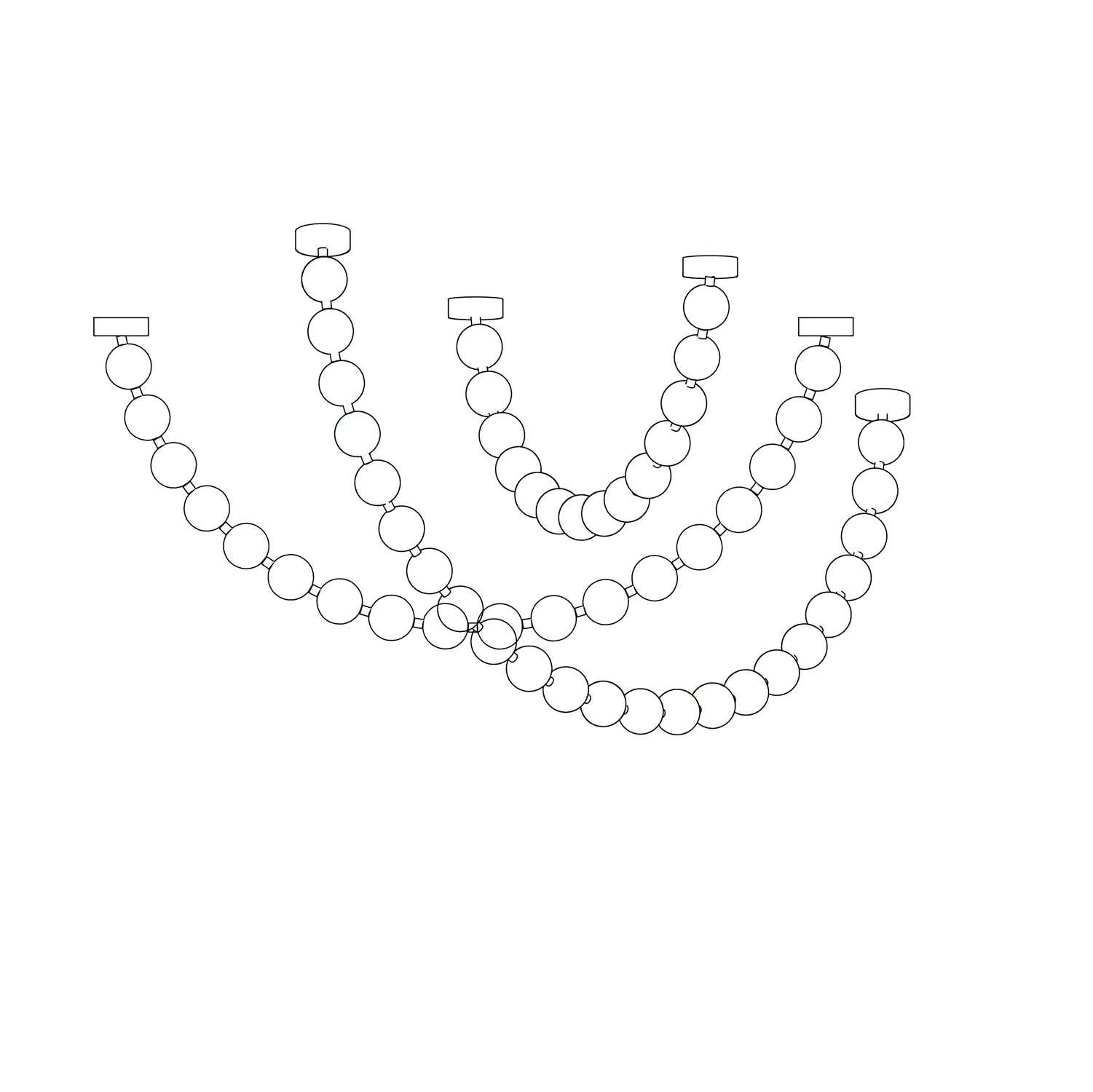 Pearl Glass Necklace Balls Chandelier - Letslighting