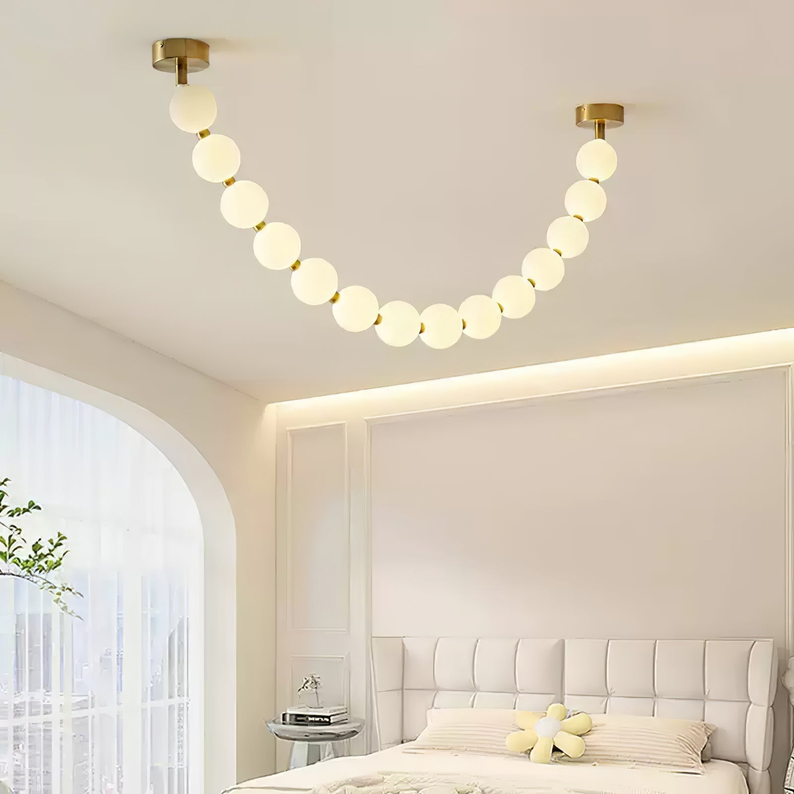 Pearl Glass Necklace Balls Chandelier - Letslighting