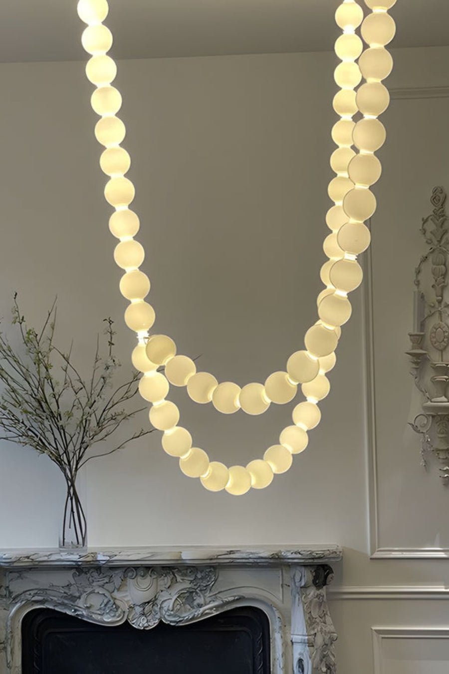 Pearl Glass Necklace Balls Chandelier - Letslighting