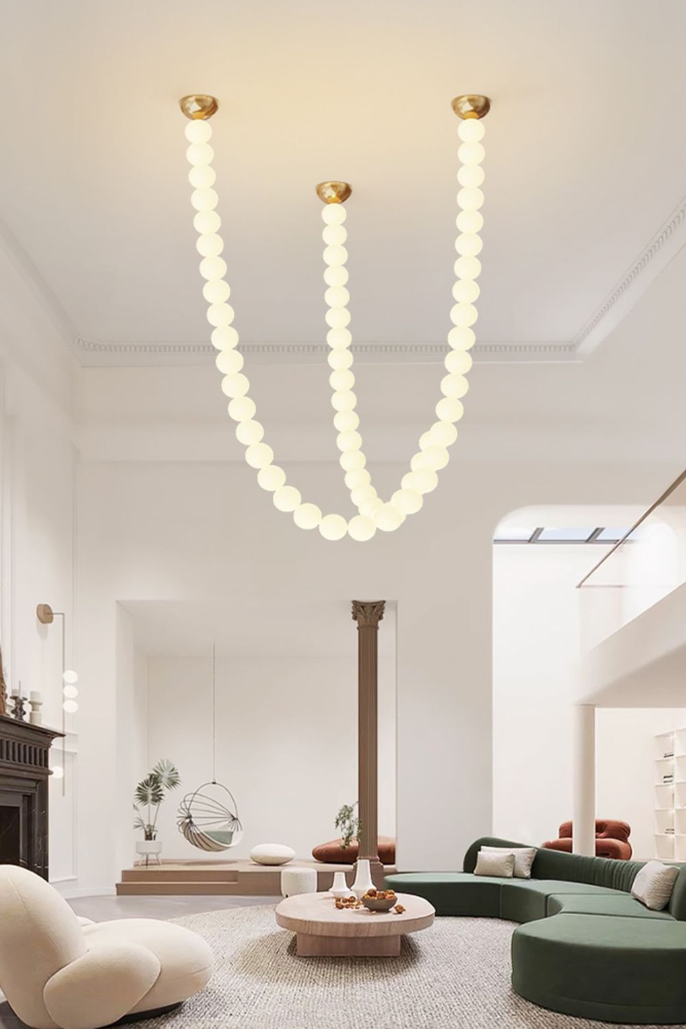 Pearl Glass Necklace Balls Chandelier - Letslighting