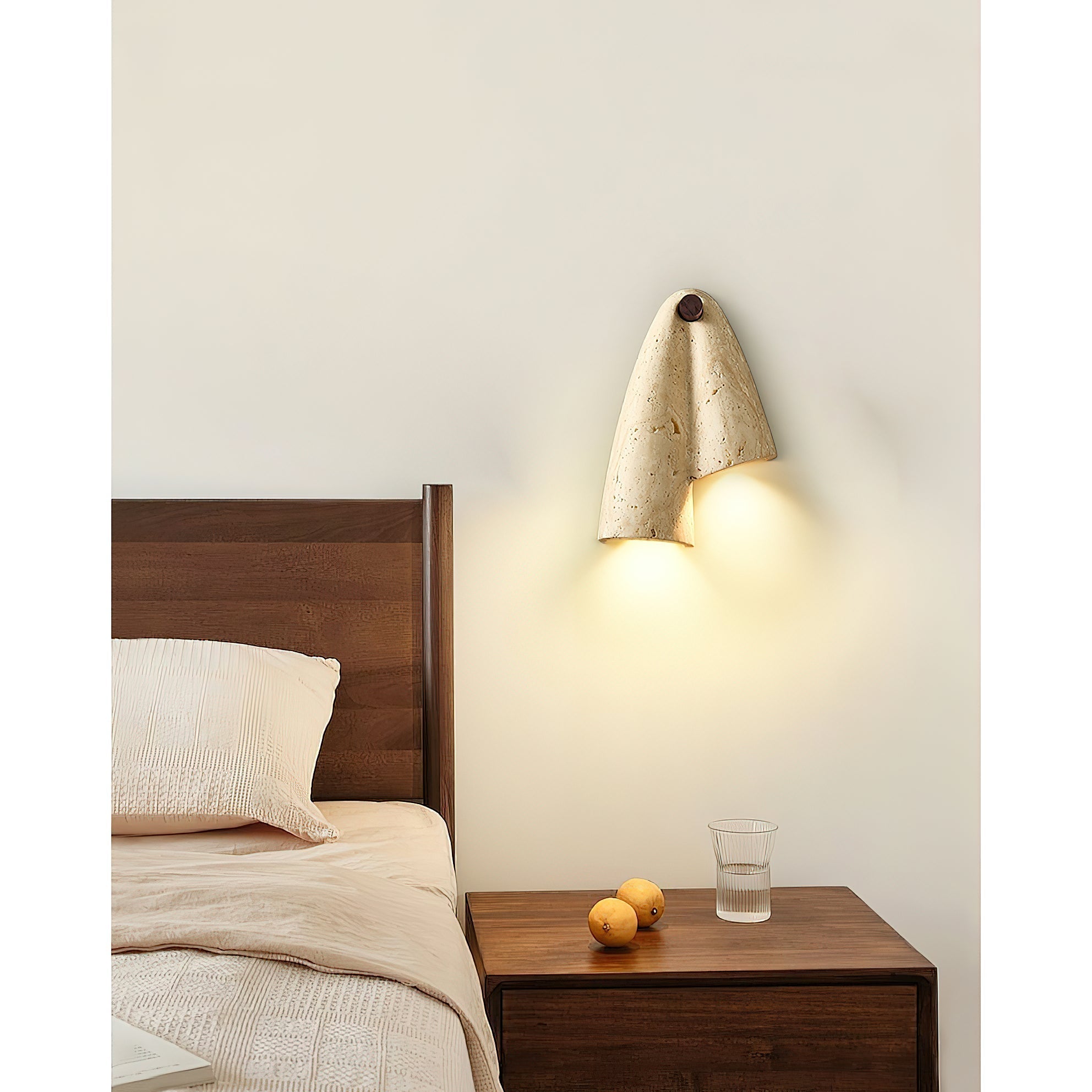 Vidoros Modern Minimalist Travertine Wall Lamp - Lamp Copper