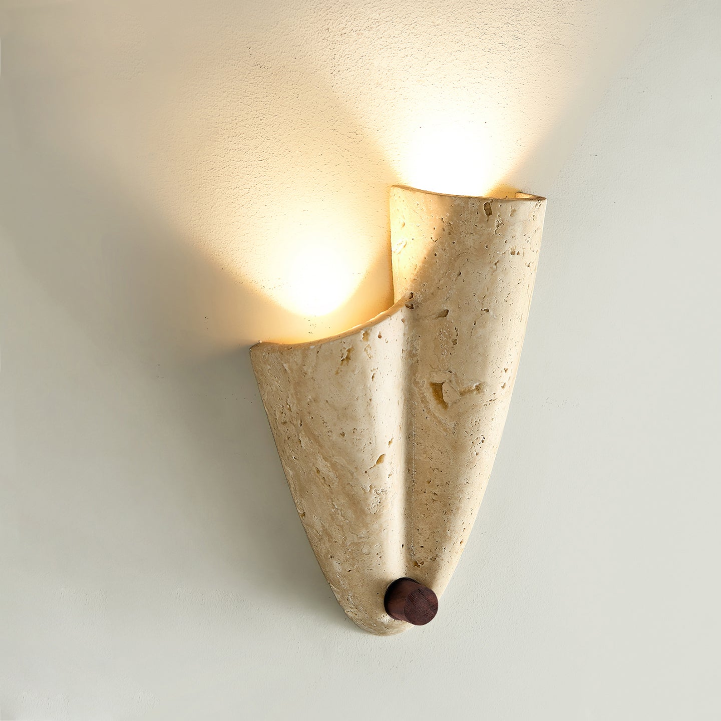 Vidoros Modern Minimalist Travertine Wall Lamp - Lamp Copper