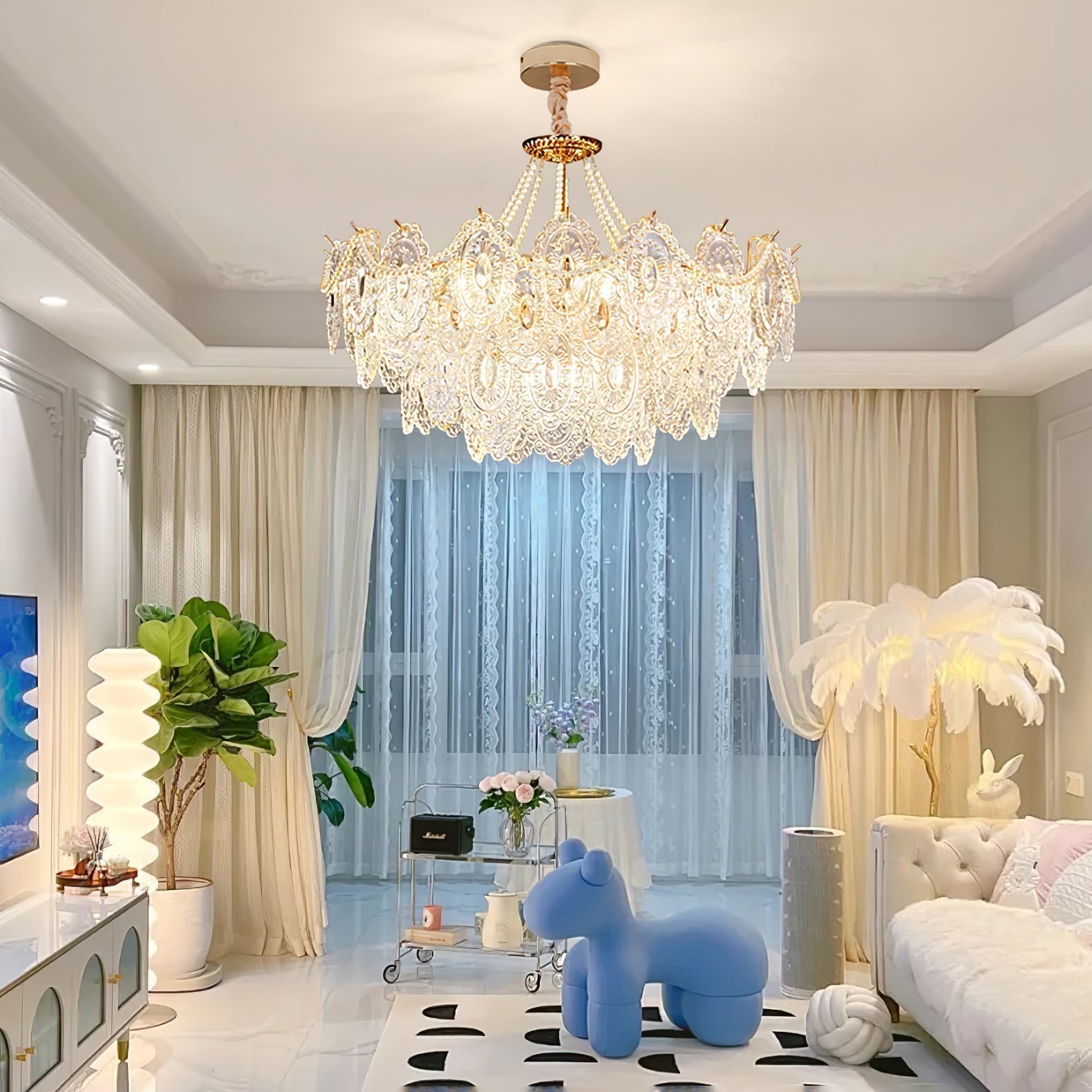 Pearls Glass Chandelier - Letslighting