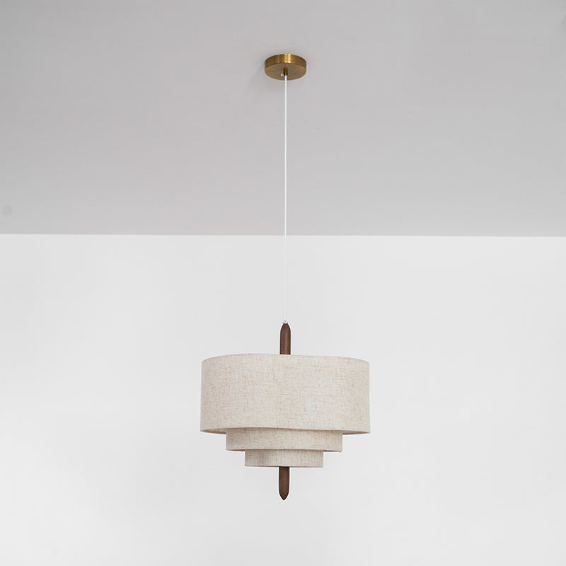 Ritta Modern Pebble Fabric Pendant Light  Three Layers