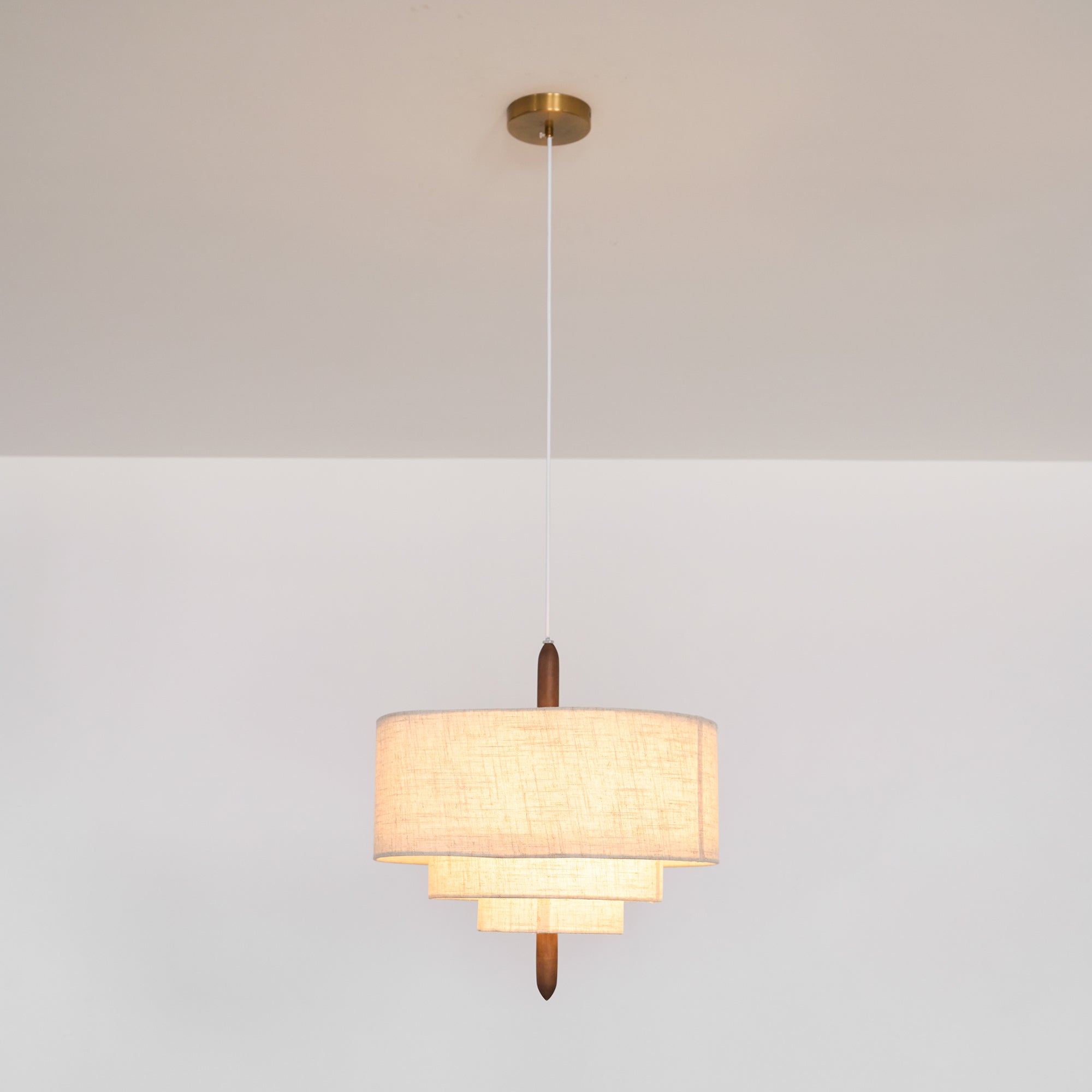 Ritta Modern Pebble Fabric Pendant Light  Three Layers