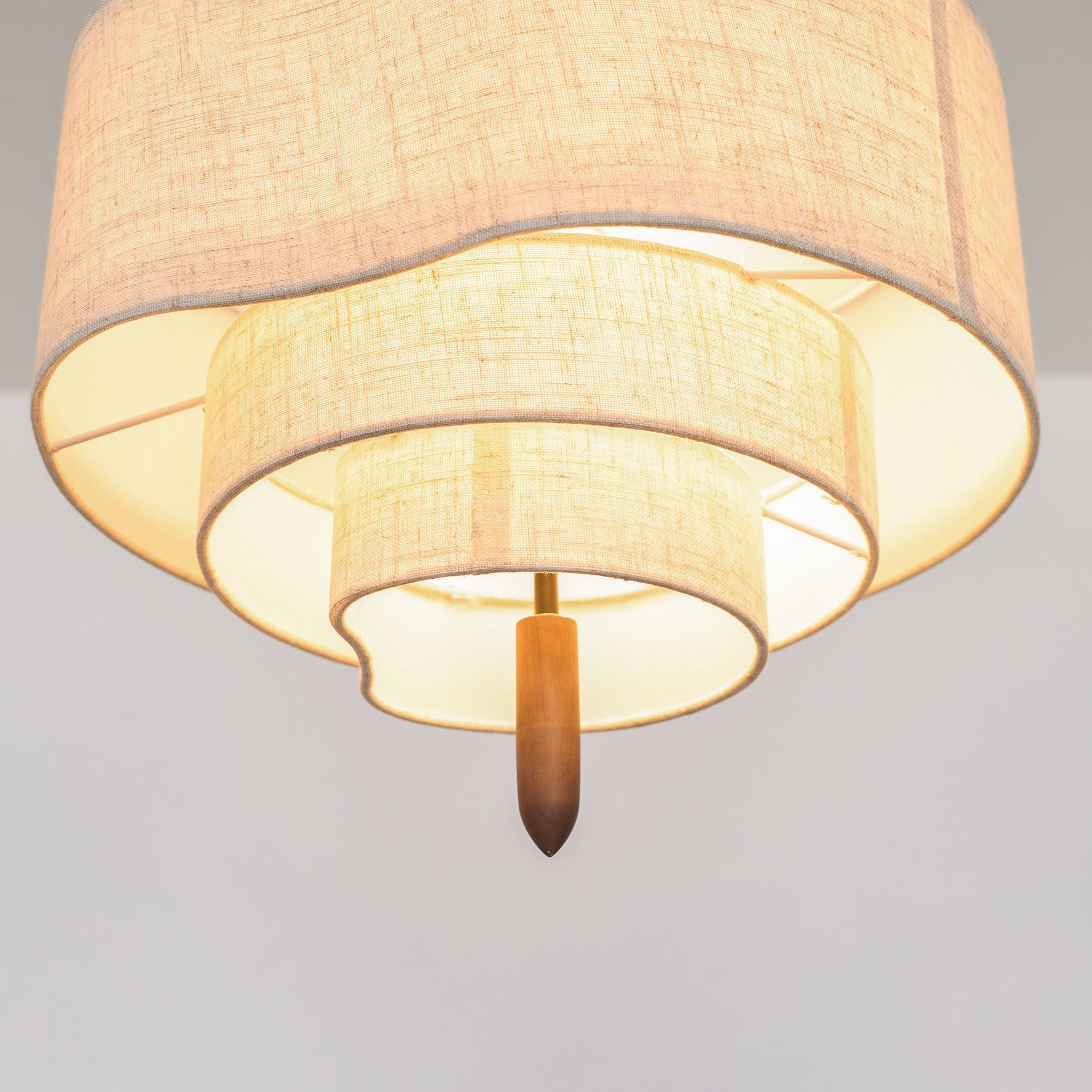 Ritta Modern Pebble Fabric Pendant Light  Three Layers