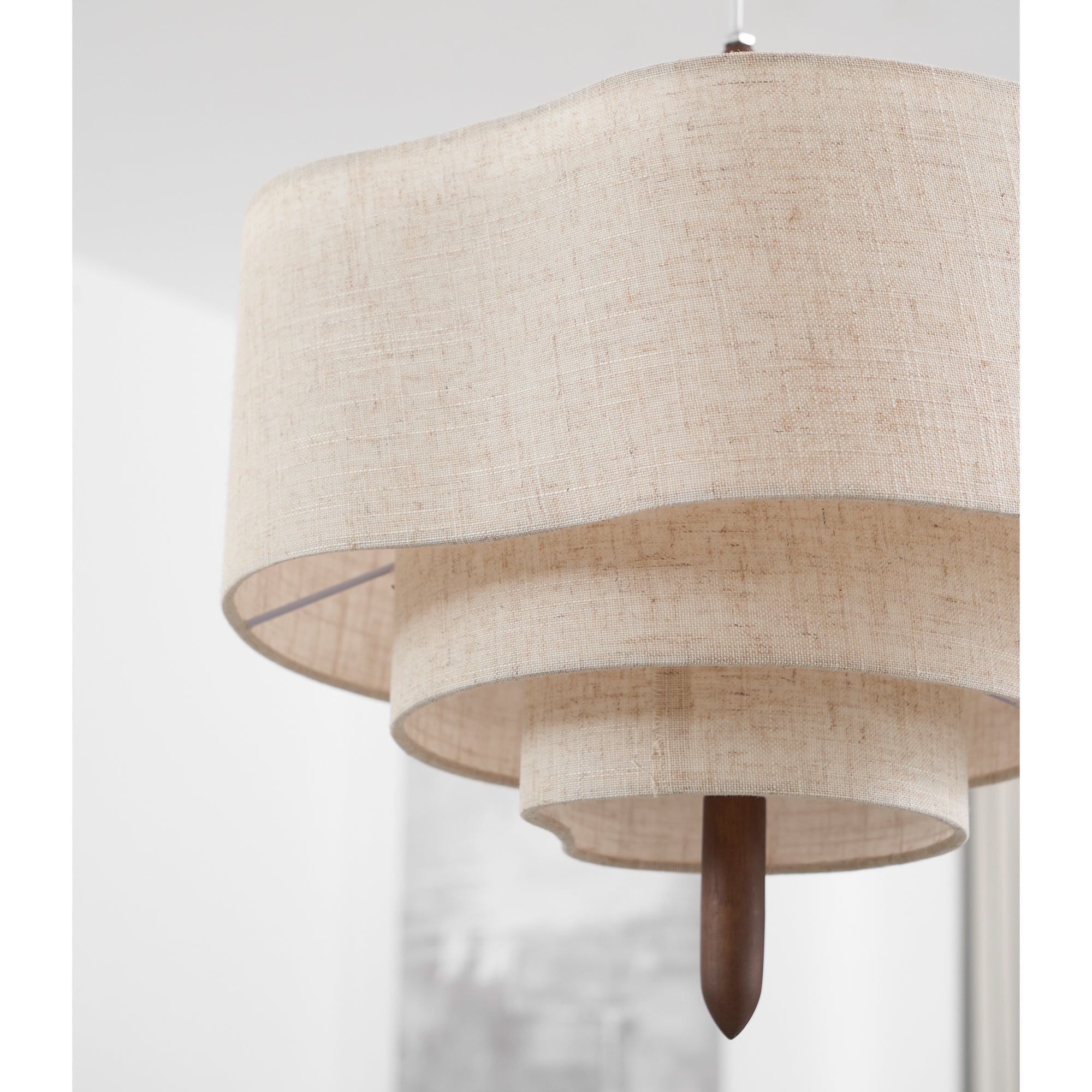 Altheus Premium Nordic Pebble Fabric Metal Pendant Lamp - Lamp Copper