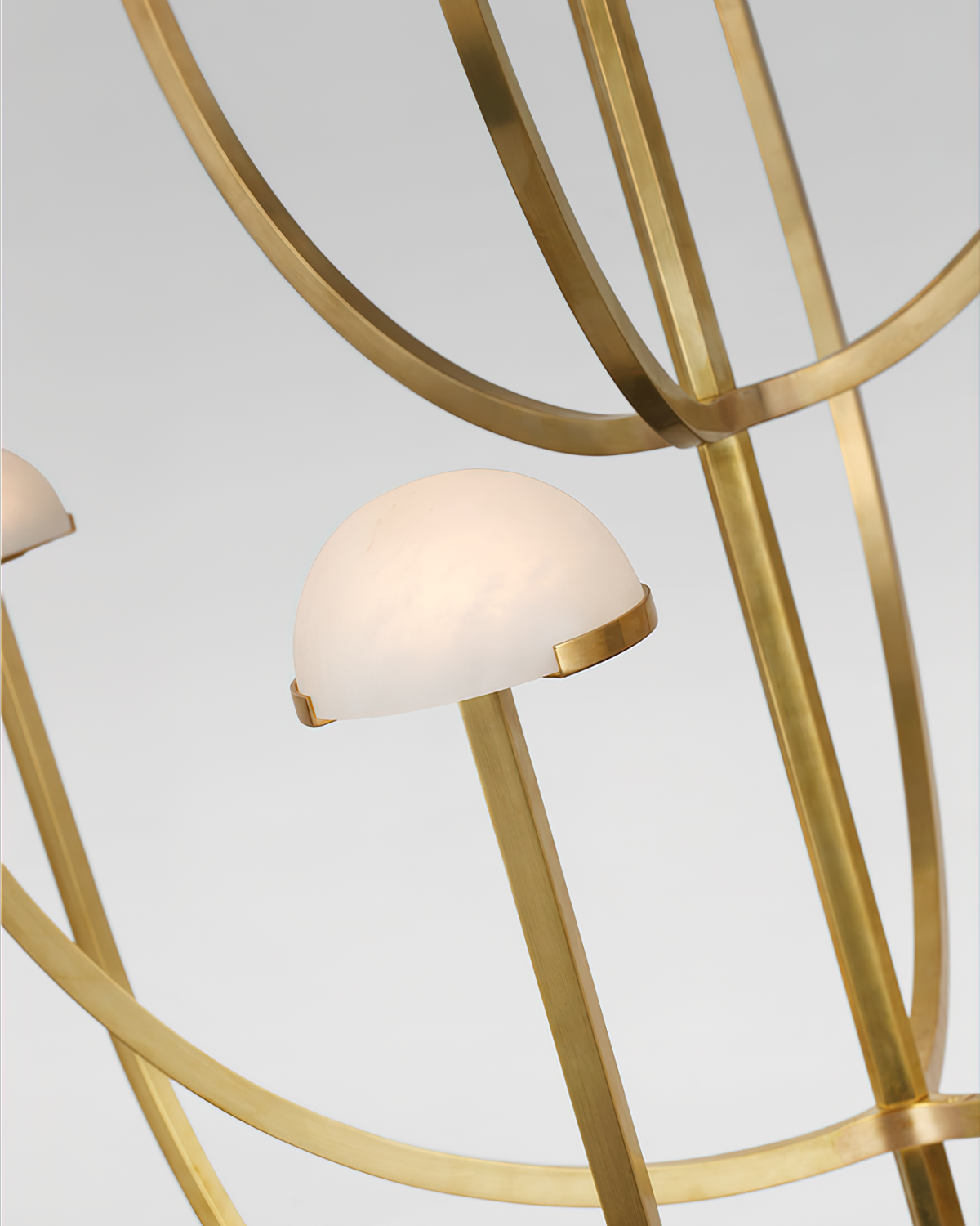Pedra Chandelier Alabaster Minimalist Arc Geometry - Letslighting