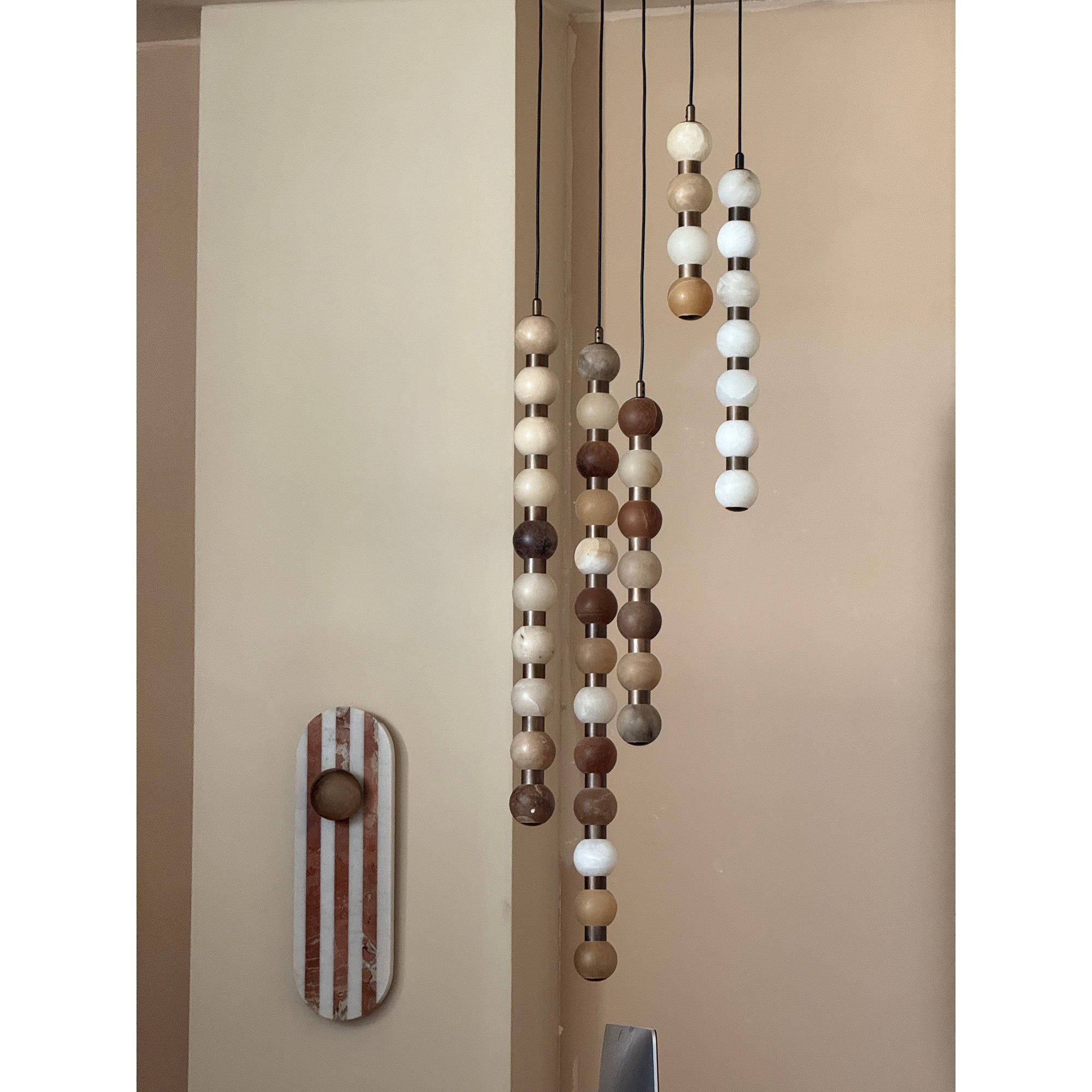 Ulshae Modern Minimalist Art Marble Pendant Lamp - Lamp Copper