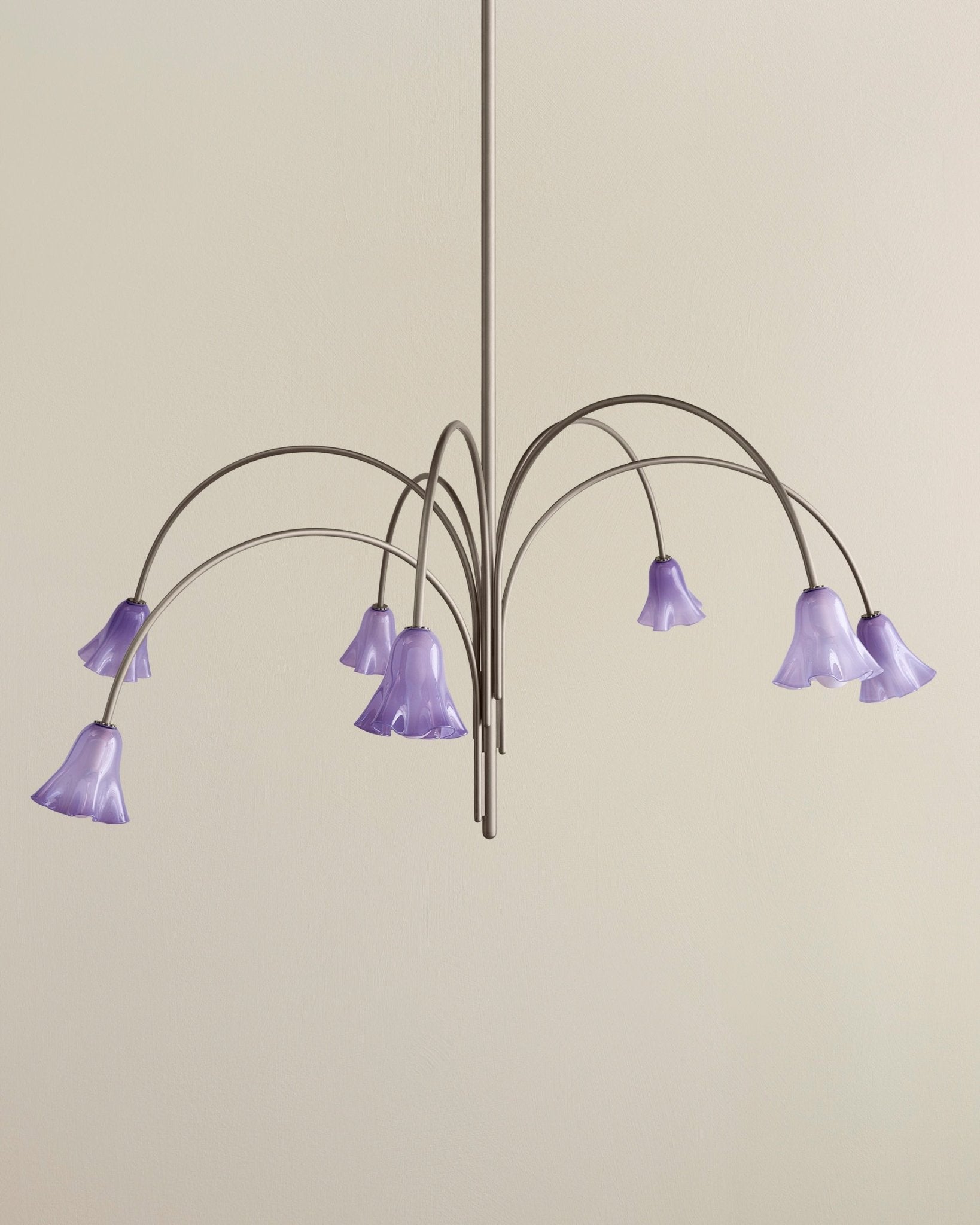 Aurora Chandelier Blossom Petal Glass Arms - Letslighting