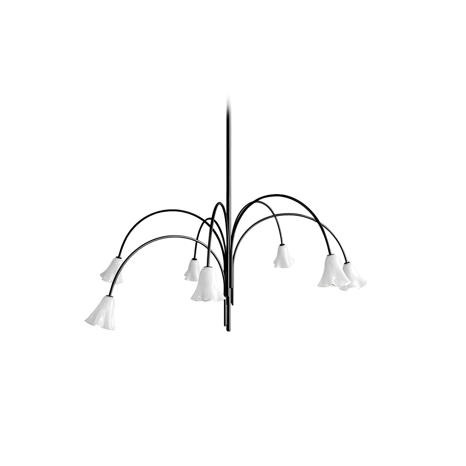 Aurora Chandelier Blossom Petal Glass Arms - Letslighting