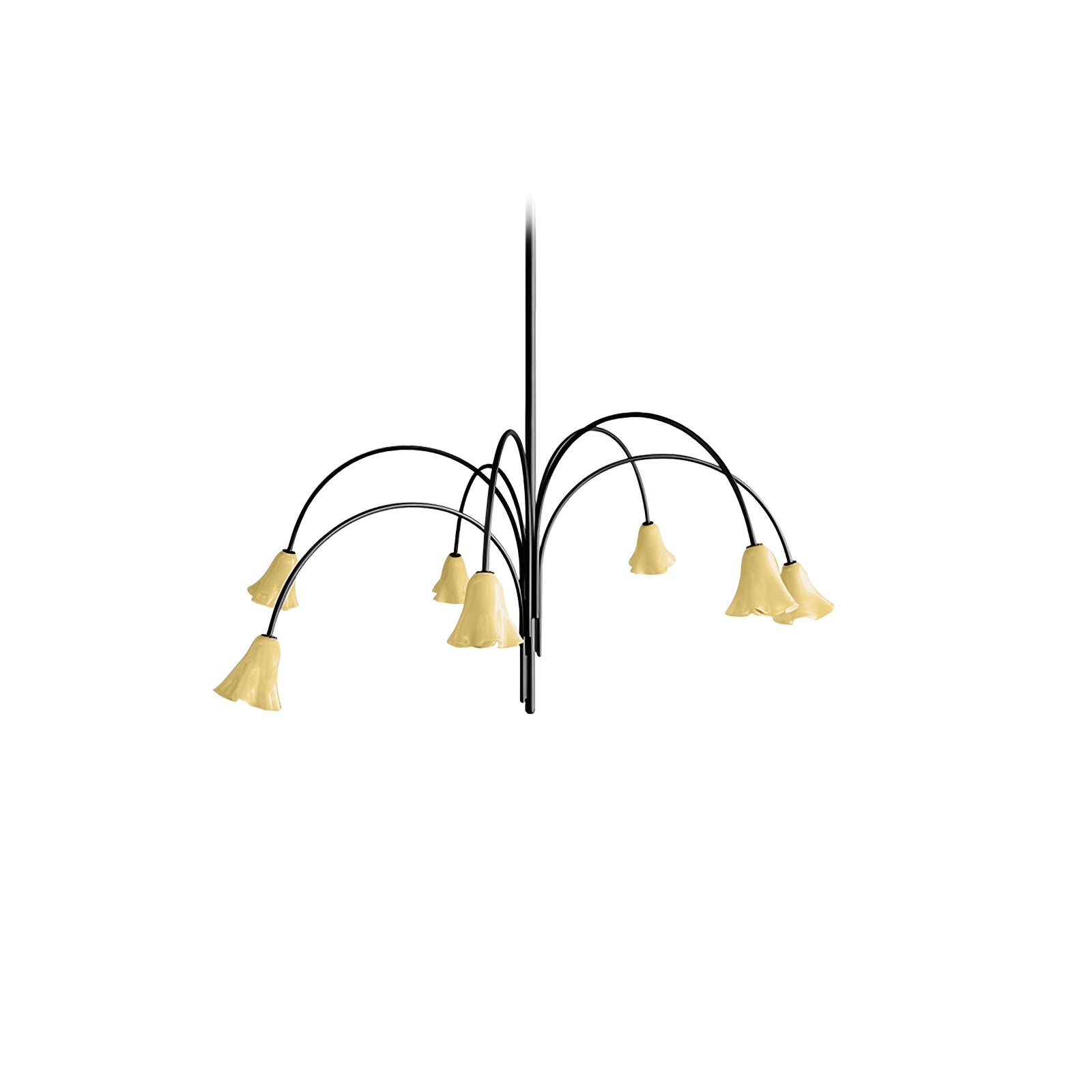 Aurora Chandelier Blossom Petal Glass Arms - Letslighting