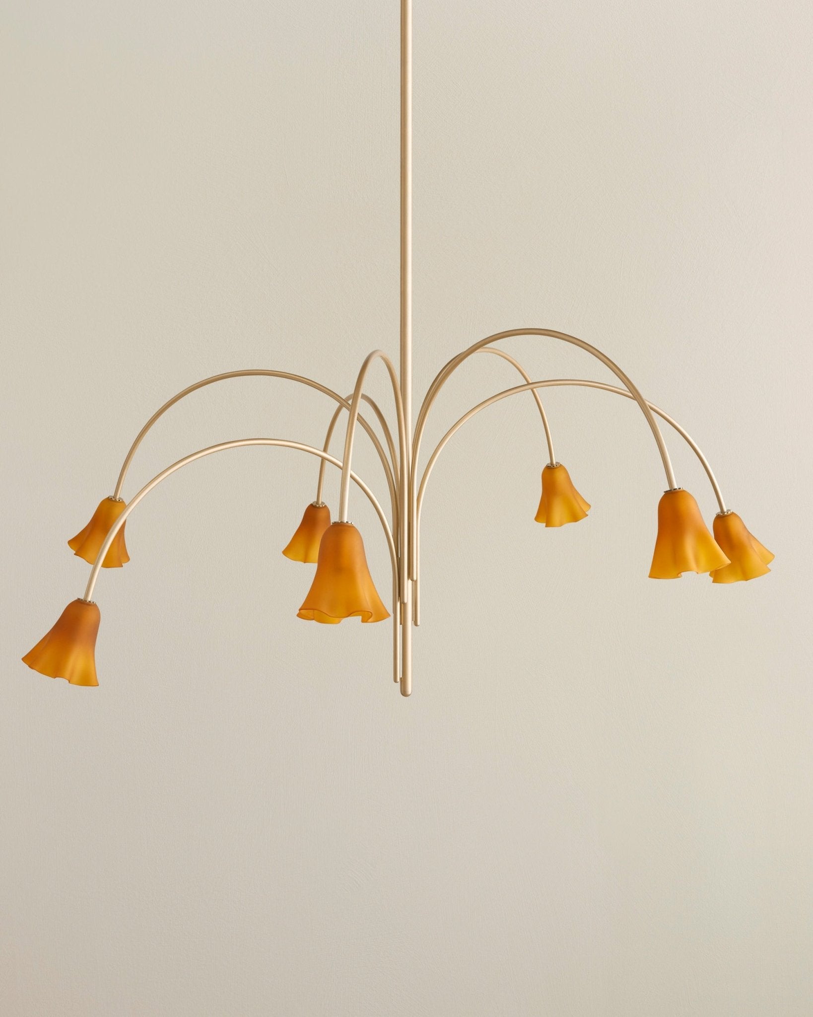 Aurora Chandelier Blossom Petal Glass Arms - Letslighting