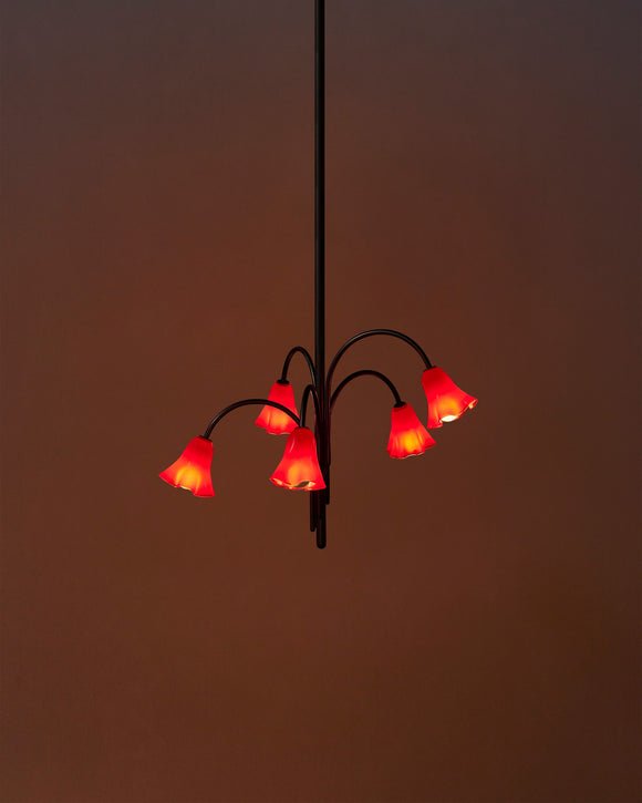 Aurora Chandelier Blossom Petal Glass Arms - Letslighting