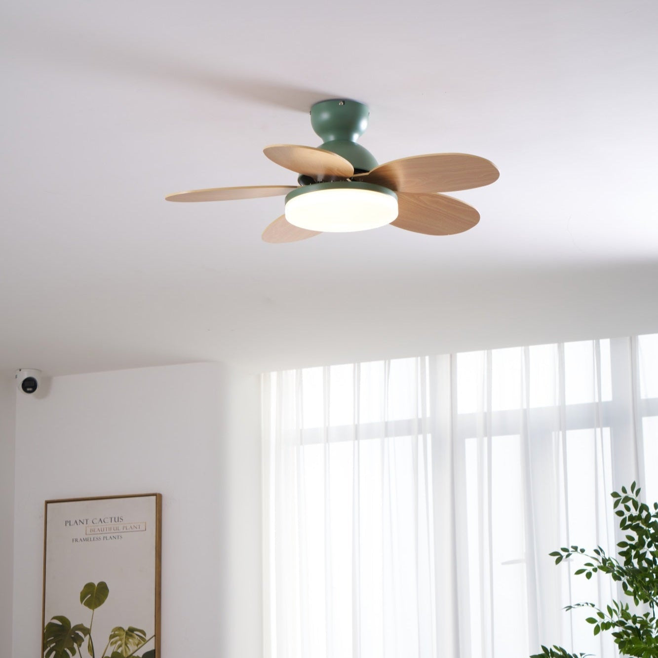 Ventilador de Techo Liora de Cristal Colorido para Niños, opción de tamaño Diámetro 100cm