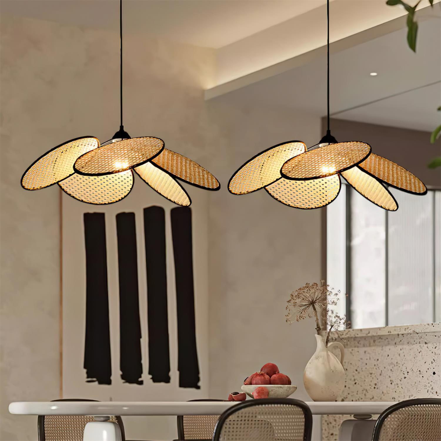 Petals Rattan Pendant Lamp - Letslighting