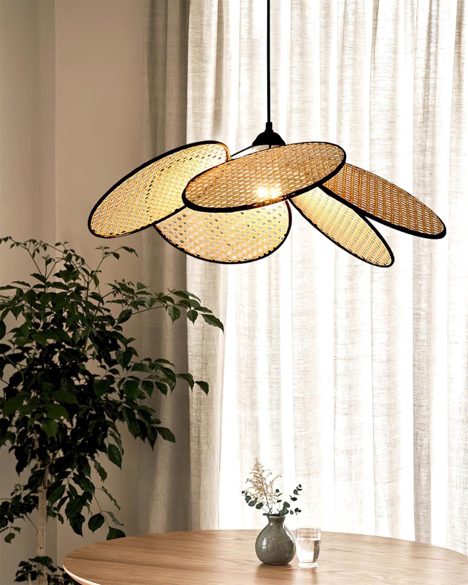 Petals Rattan Pendant Lamp - Letslighting