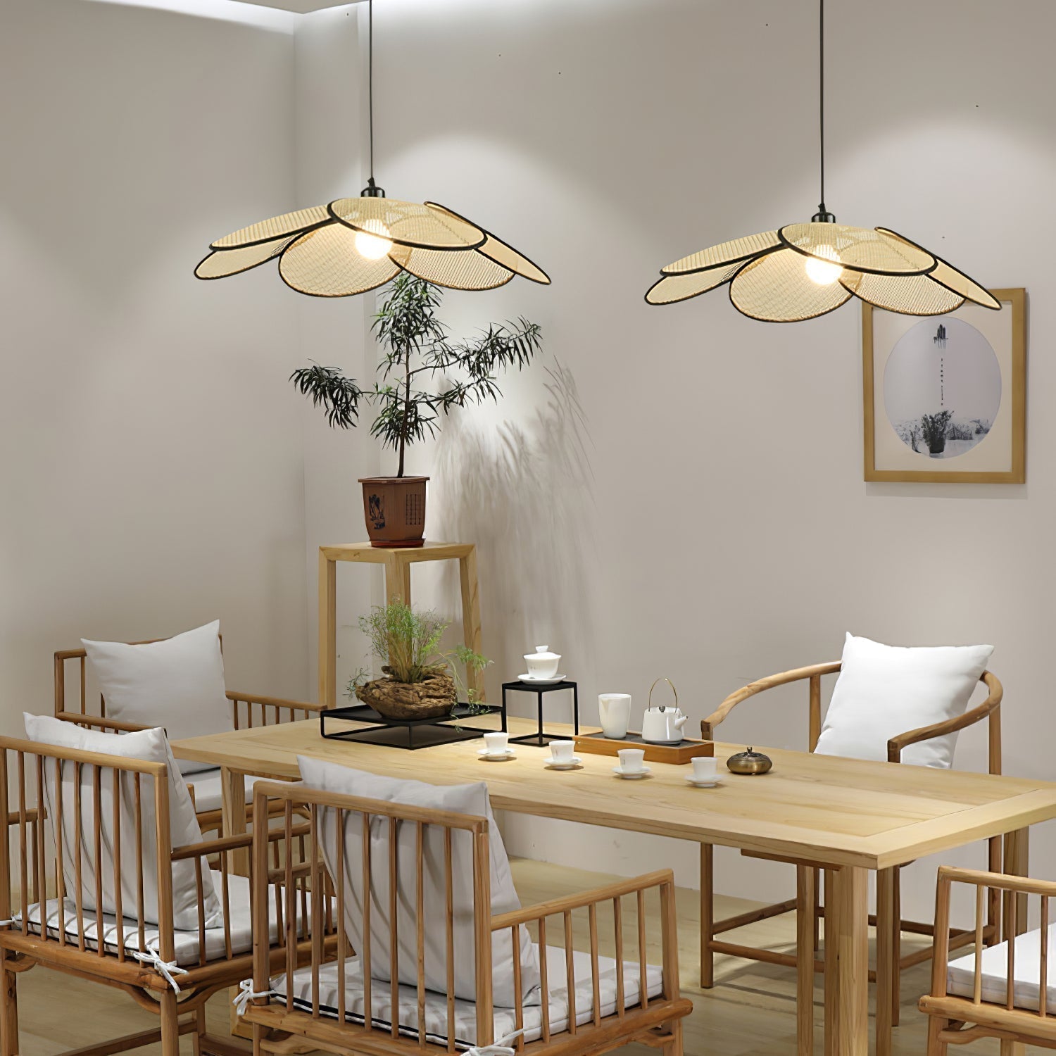 Petals Rattan Pendant Lamp - Letslighting