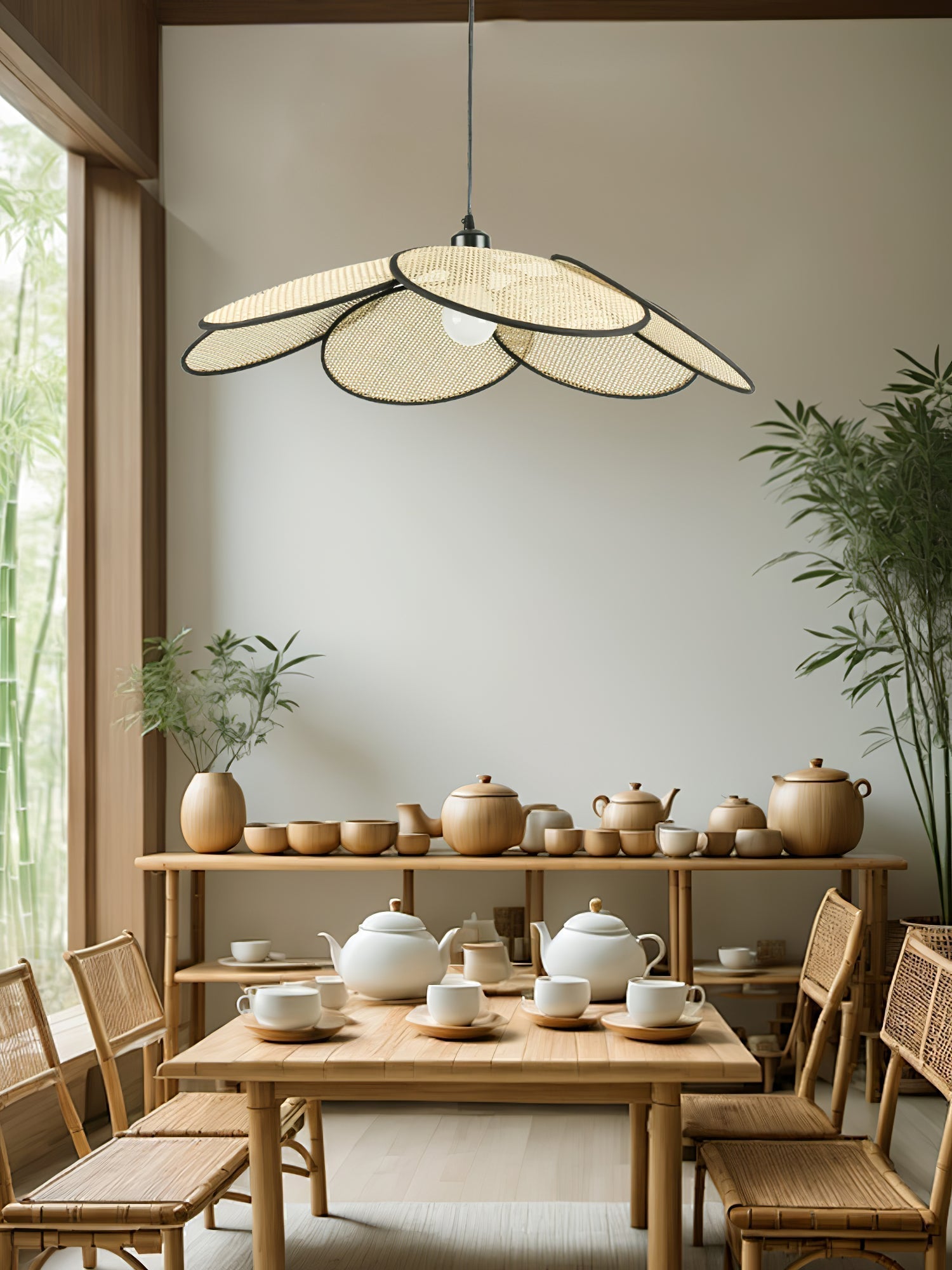 Petals Rattan Pendant Lamp - Letslighting