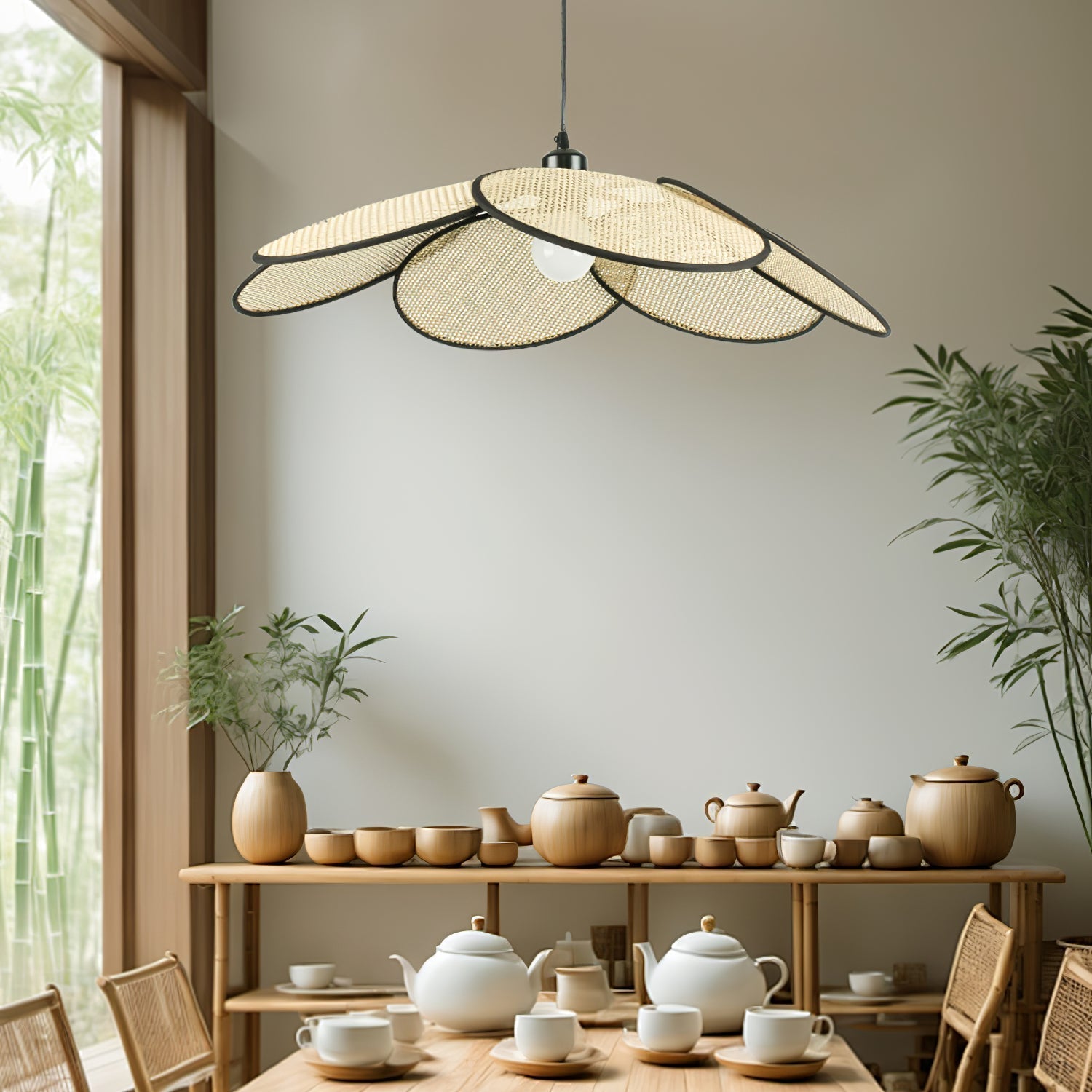 Petals Rattan Pendant Lamp - Letslighting