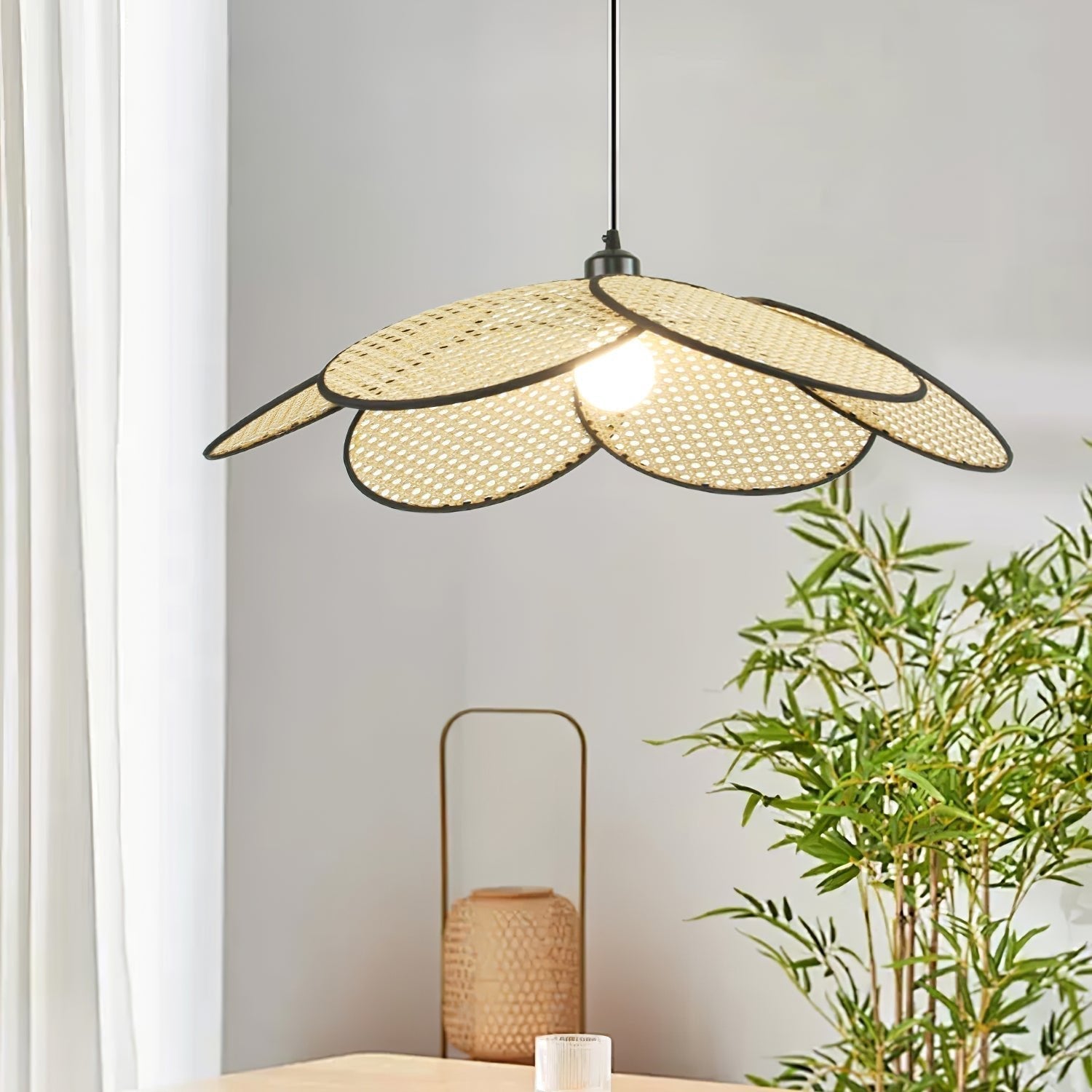 Petals Rattan Pendant Lamp - Letslighting