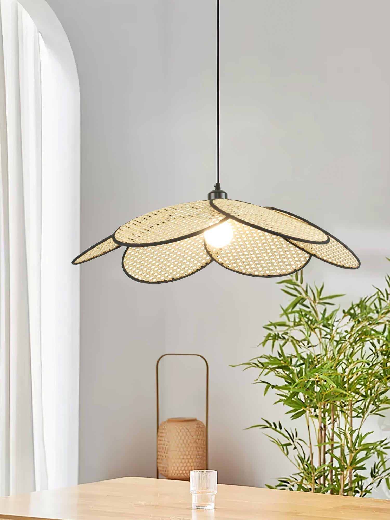 Petals Rattan Pendant Lamp - Letslighting