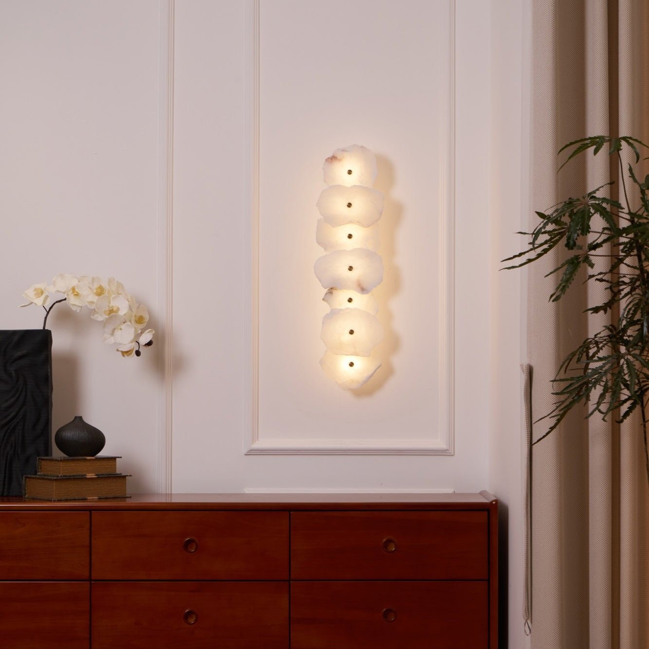 Ritta Lámpara de Pared Flor de Alabastro