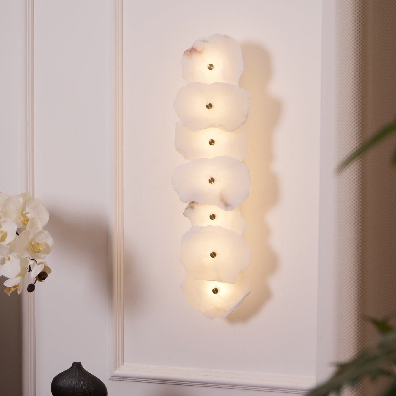 Alaeila Floral Cluster Alabaster Wall Light - Letslighting