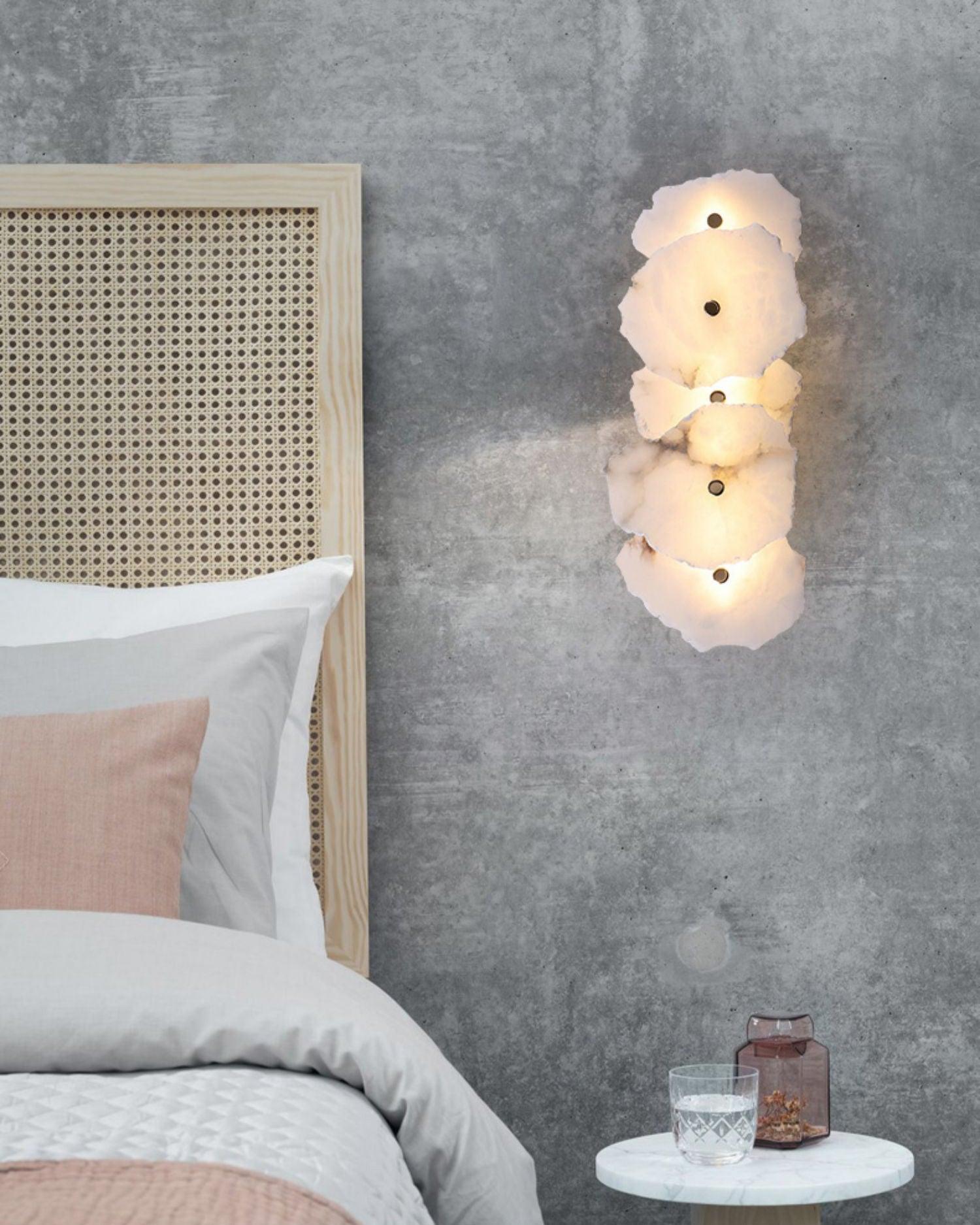 Alaeila Floral Cluster Alabaster Wall Light - Letslighting