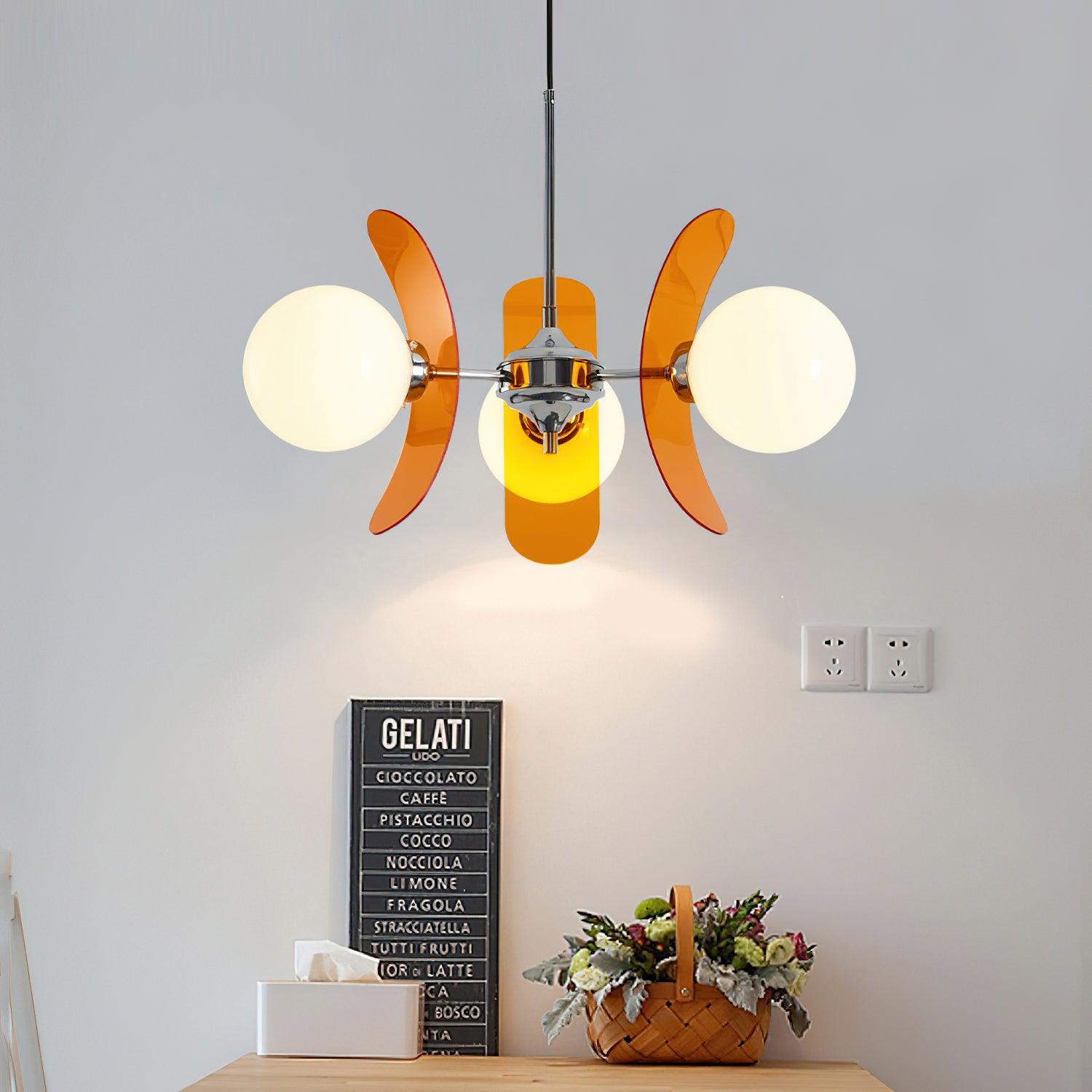 Aira  Chandelier Brown &Orange