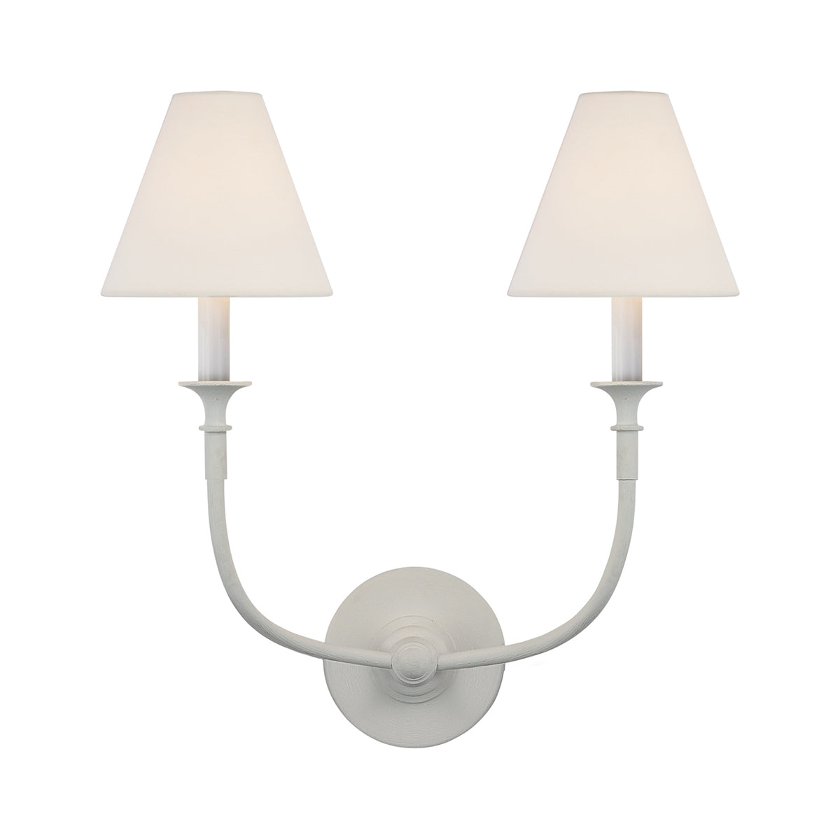 Silva Lámpara de Pared Vintage de Tela con Brazo de Negro/Blanco/Látón