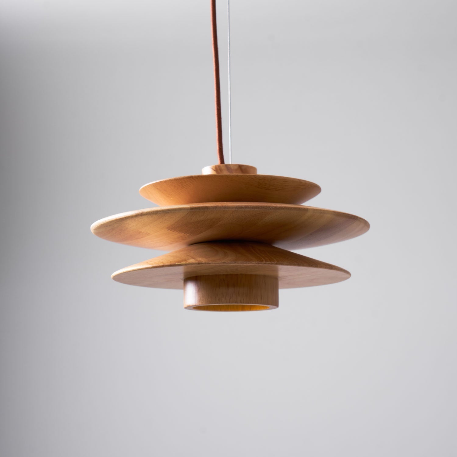 Cascade Wooden Disc Pendant Lamp - Letslighting