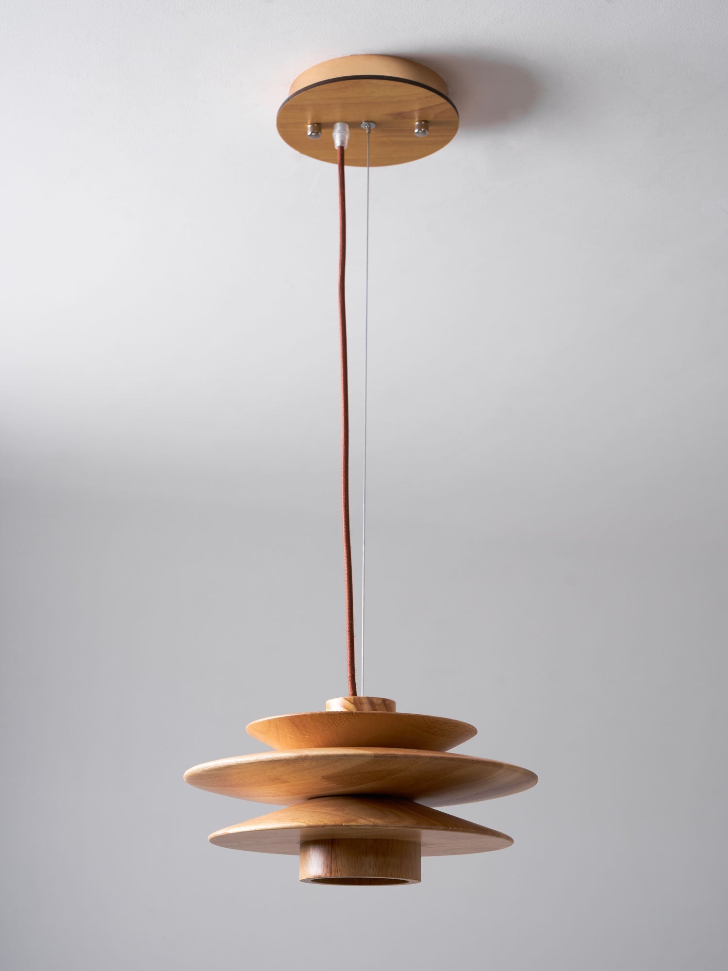 Cascade Wooden Disc Pendant Lamp - Letslighting
