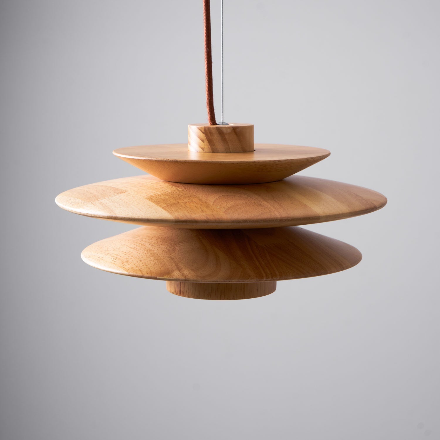 Cascade Wooden Disc Pendant Lamp - Letslighting