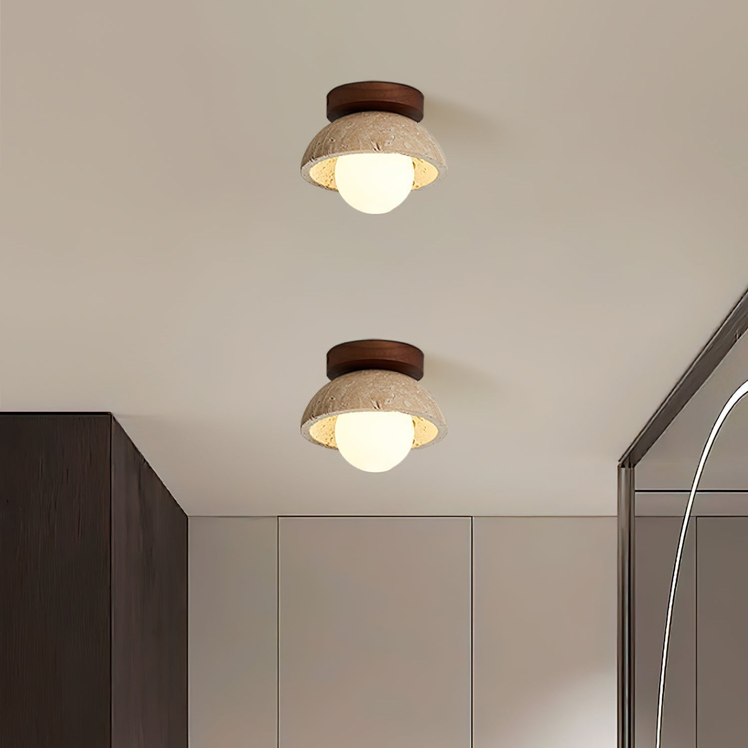 Ritta Lámpara de Techo Minimalista de Travertino