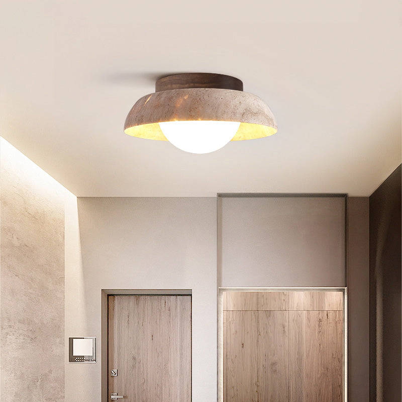 Cuvela Modern Minimalist Travertine Ceiling Lamp - Lamp Copper