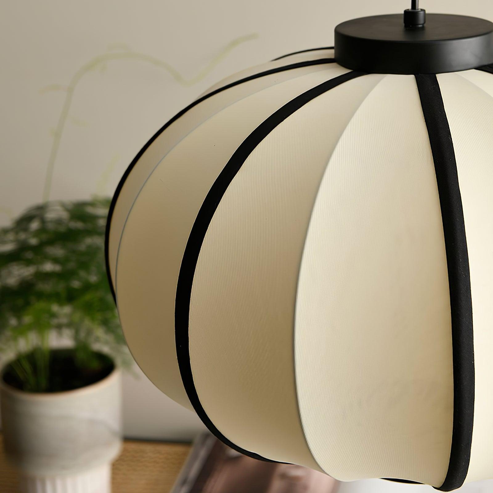 Pendant Lamp Fabric Lantern Shade Metal Frame Vintage - Letslighting