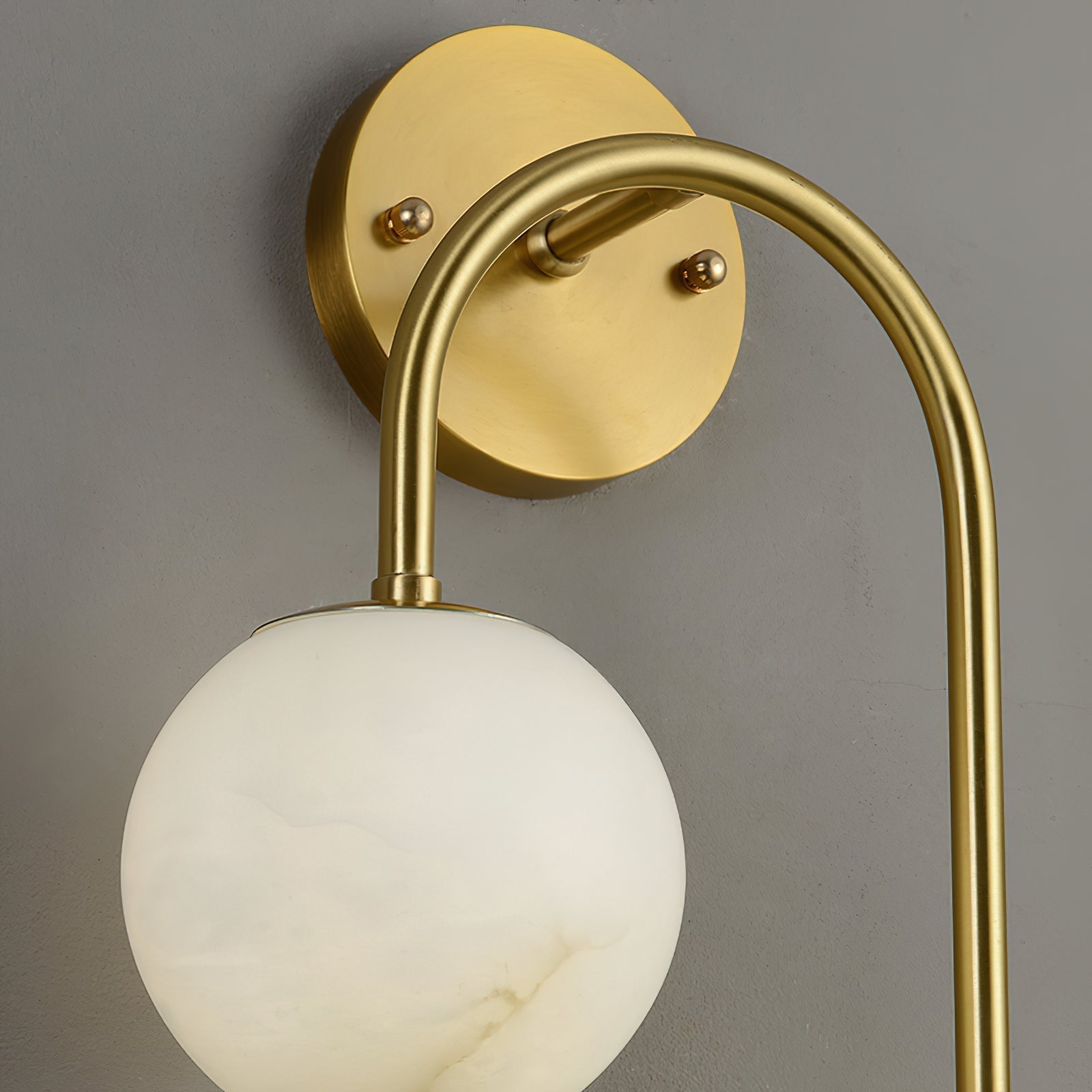 Elthaila Modern Minimalist Brass Alabaster Wall Lamp - Lamp Copper