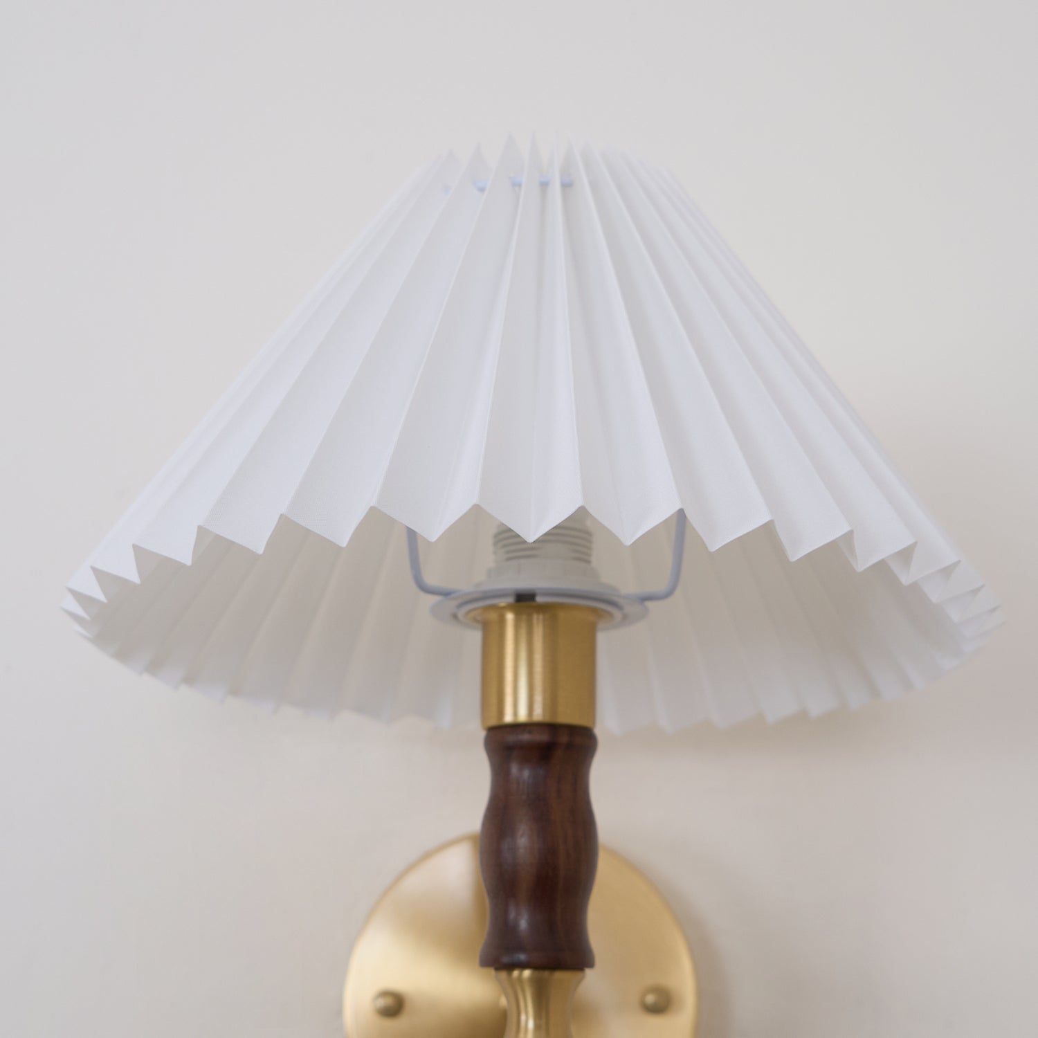 Pleated Walnut Wall Light - Letslighting