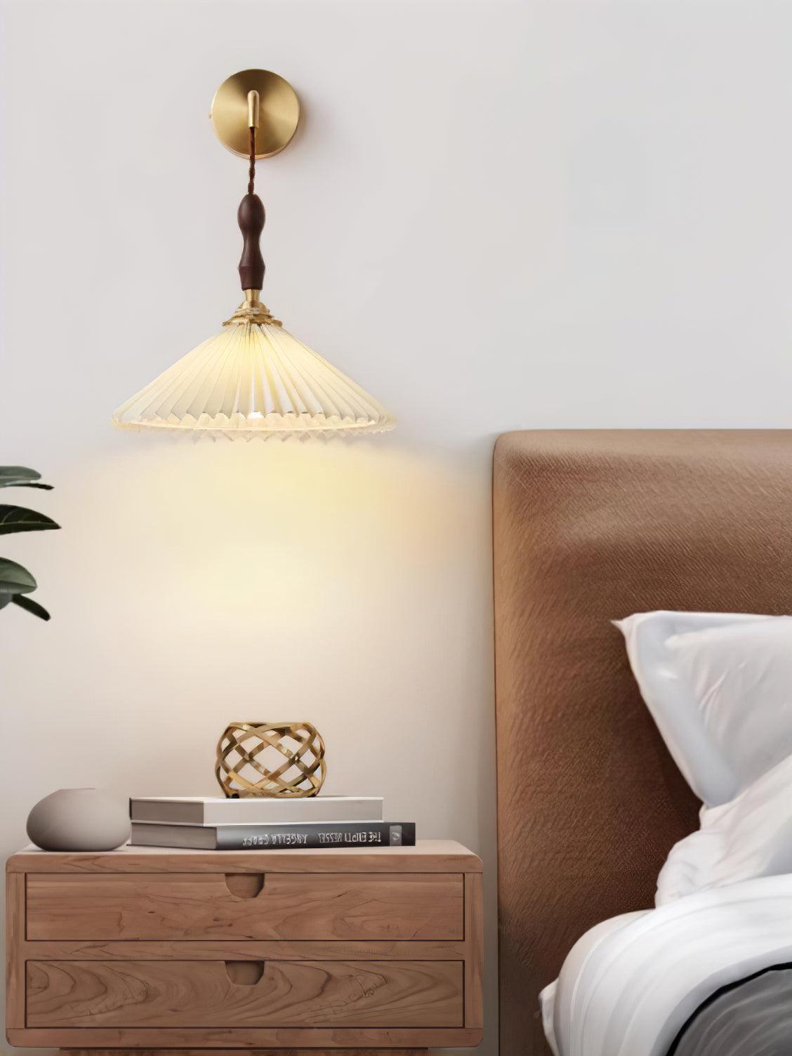 Pleated Wooden Wall Lamp - Letslighting