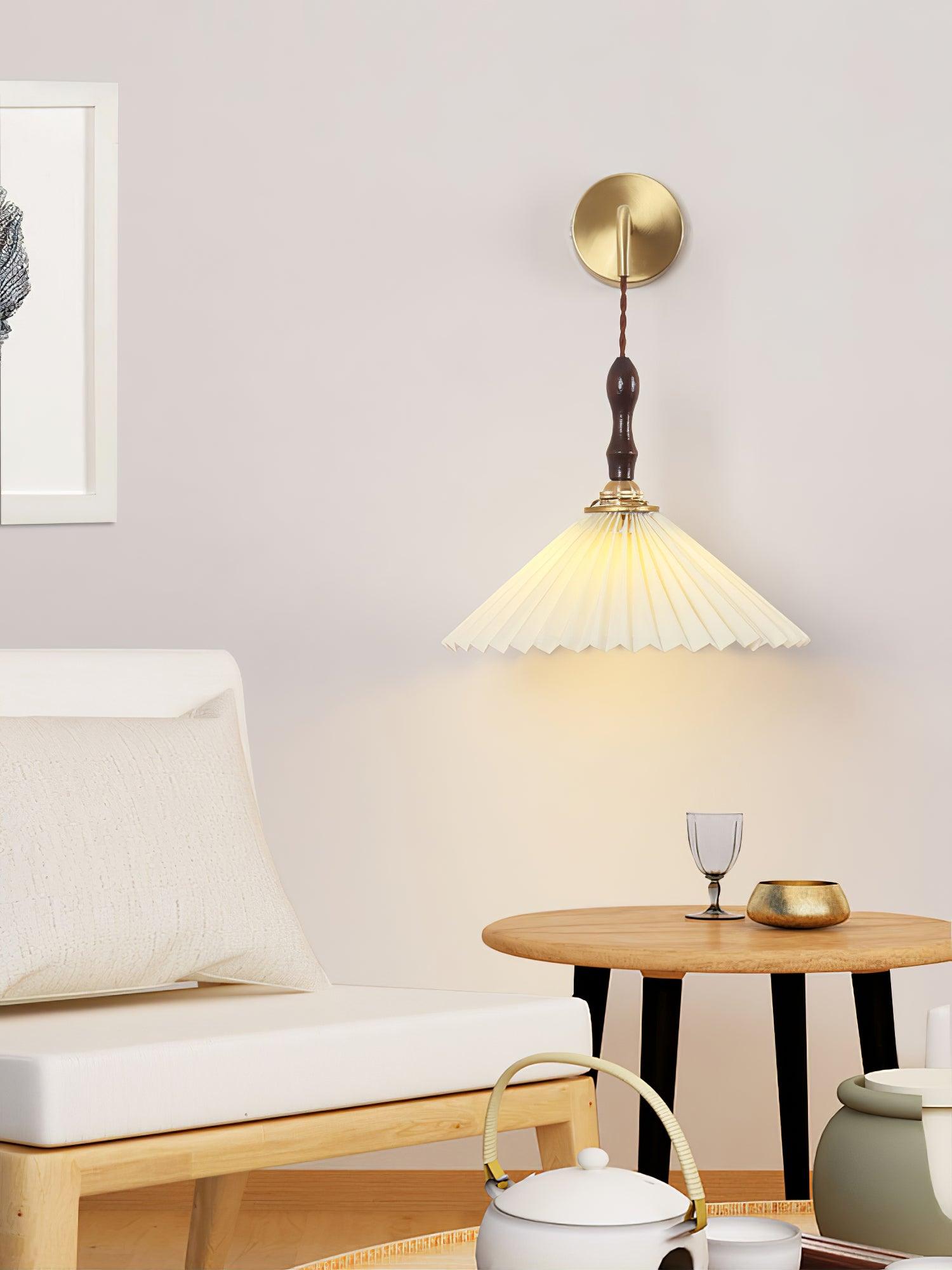 Pleated Wooden Wall Lamp - Letslighting