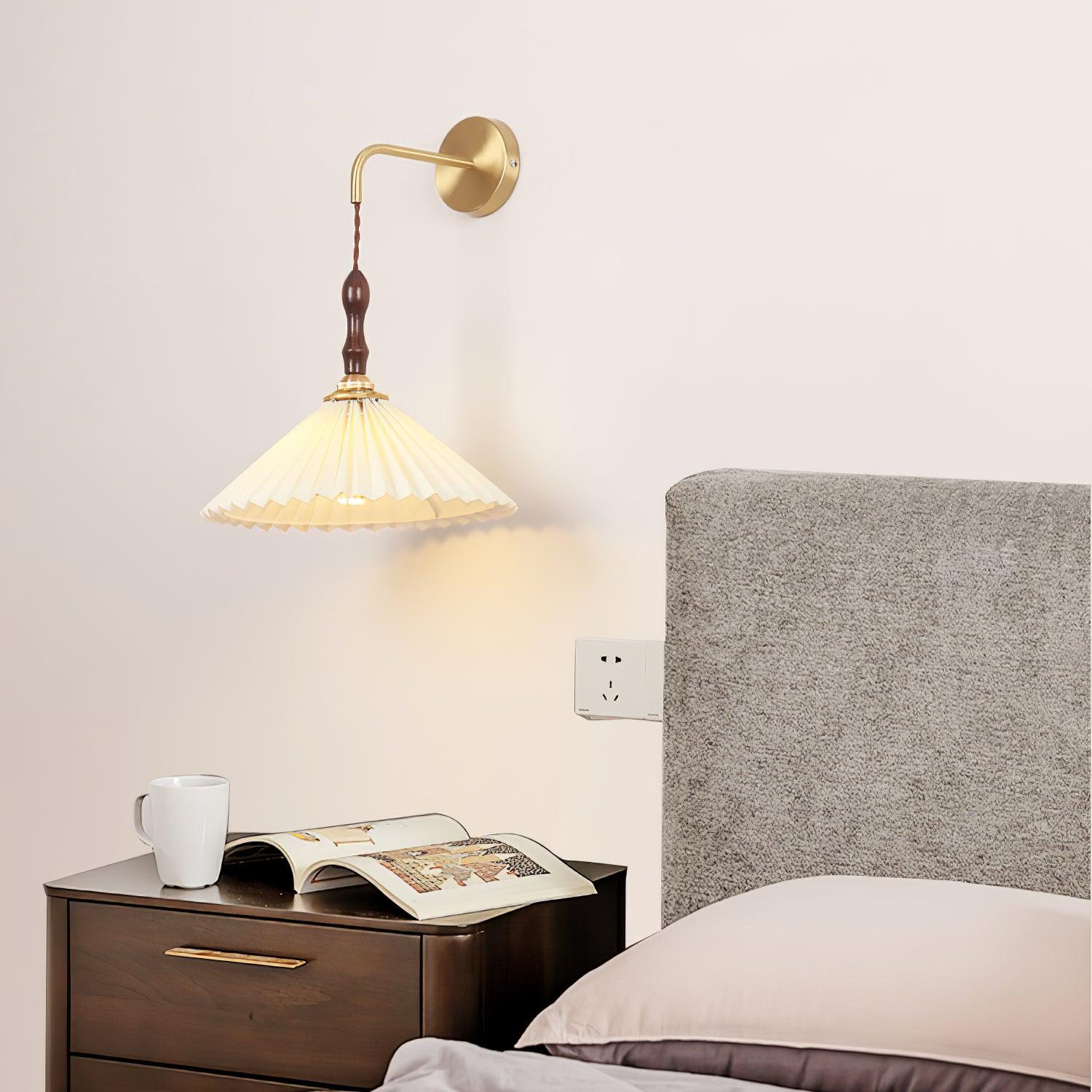 Pleated Wooden Wall Lamp - Letslighting