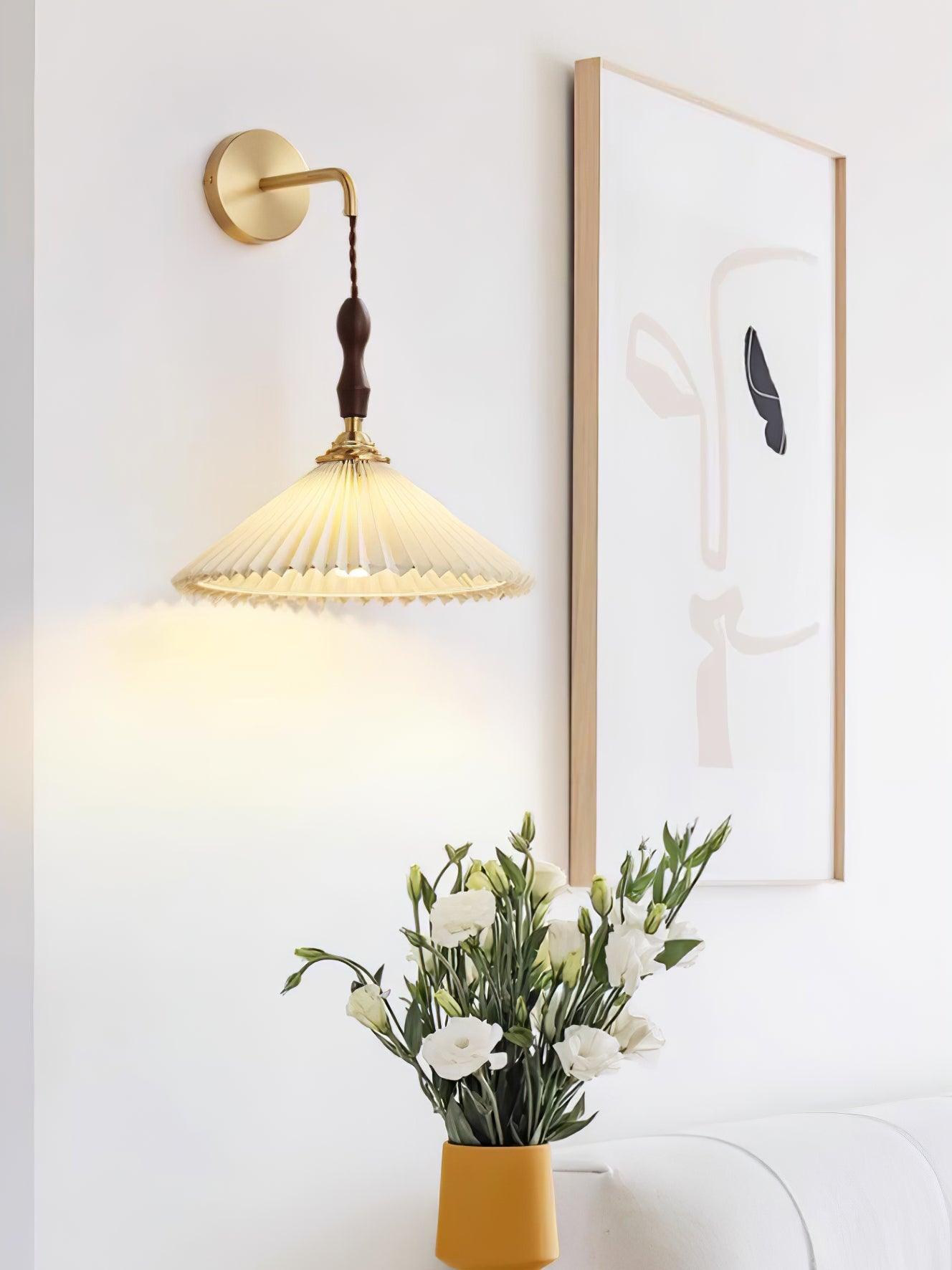 Pleated Wooden Wall Lamp - Letslighting