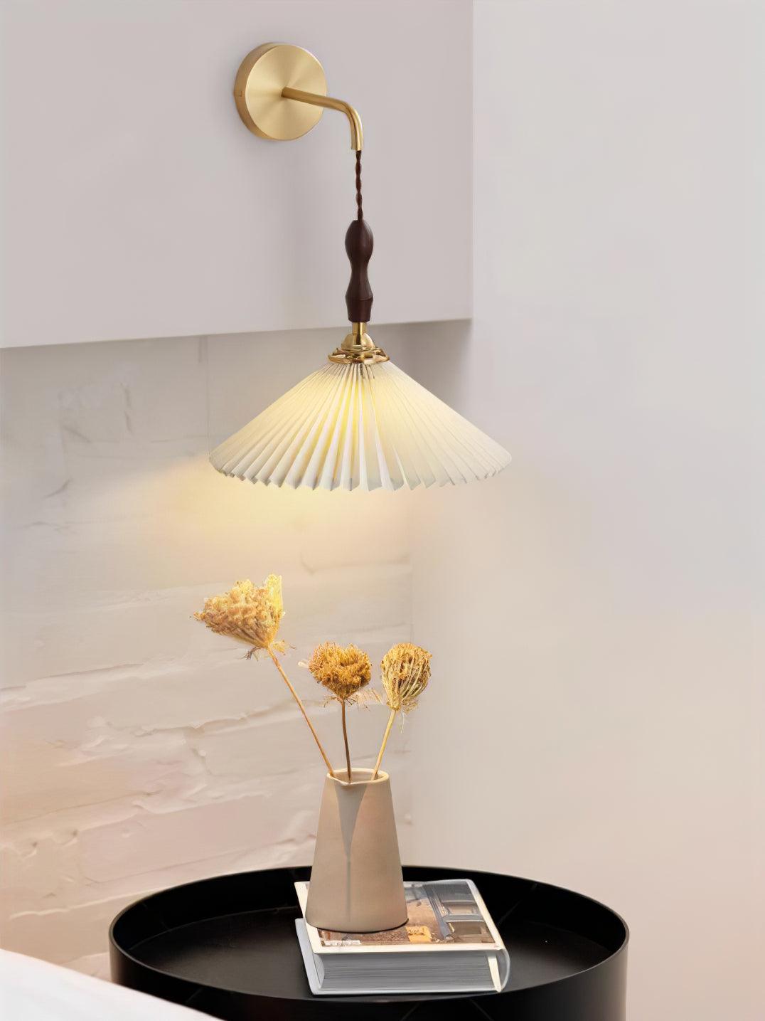 Pleated Wooden Wall Lamp - Letslighting