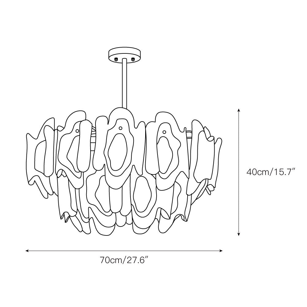 Zecaryra Postmodern Luxury Glass Chandelier - Lamp Copper