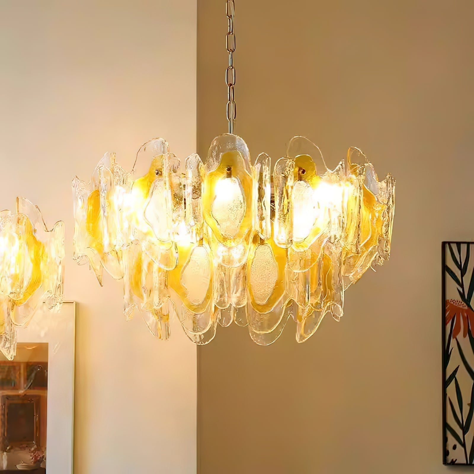 Zecaryra Postmodern Luxury Glass Chandelier - Lamp Copper