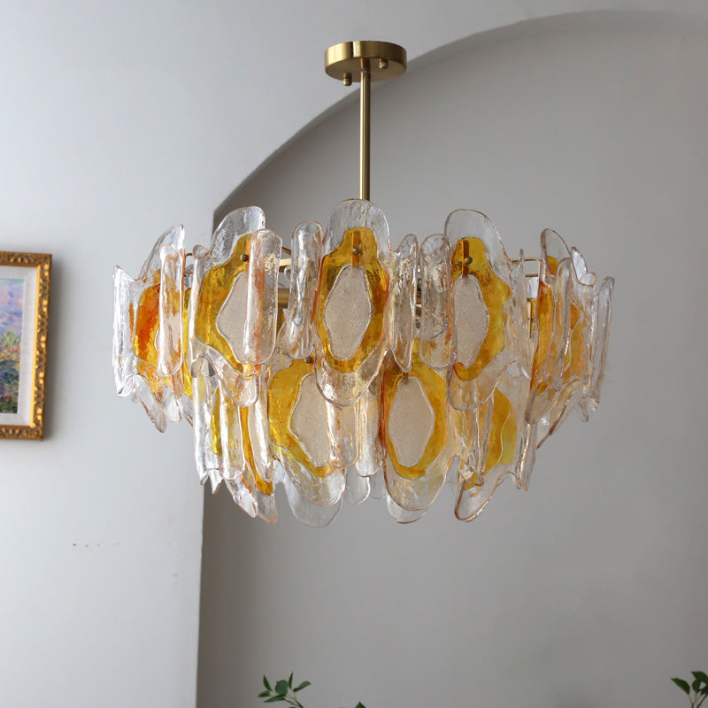 Zecaryra Postmodern Luxury Glass Chandelier - Lamp Copper