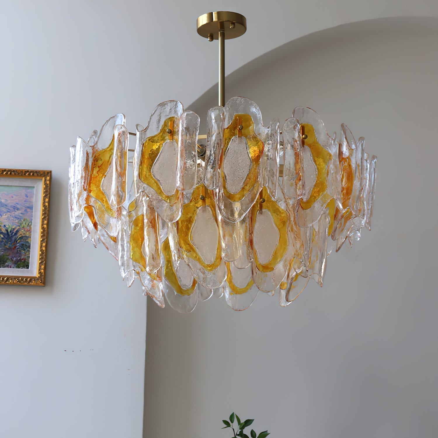 Zecaryra Postmodern Luxury Glass Chandelier - Lamp Copper